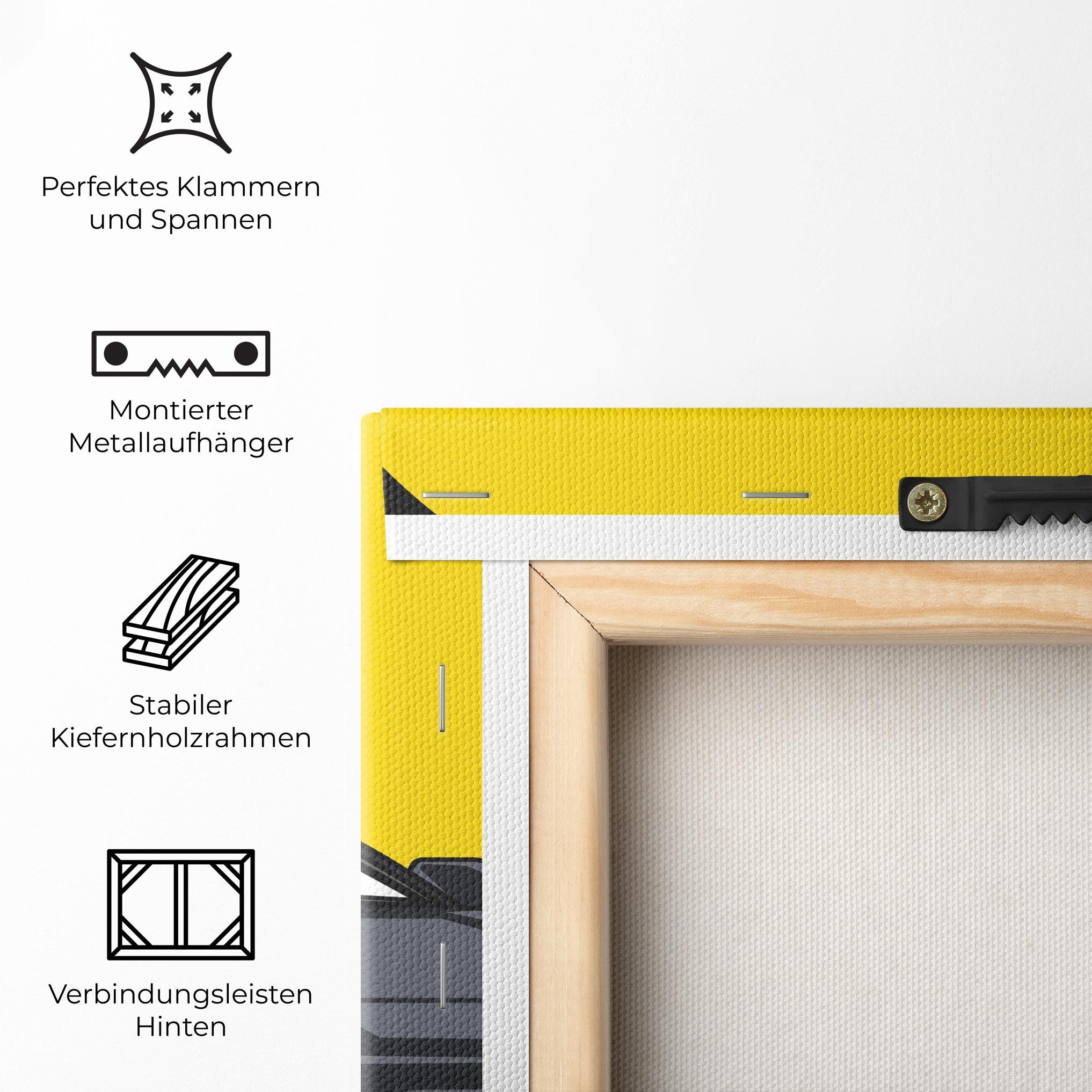 Leinwandbild Yellow Sun Car mockup 5