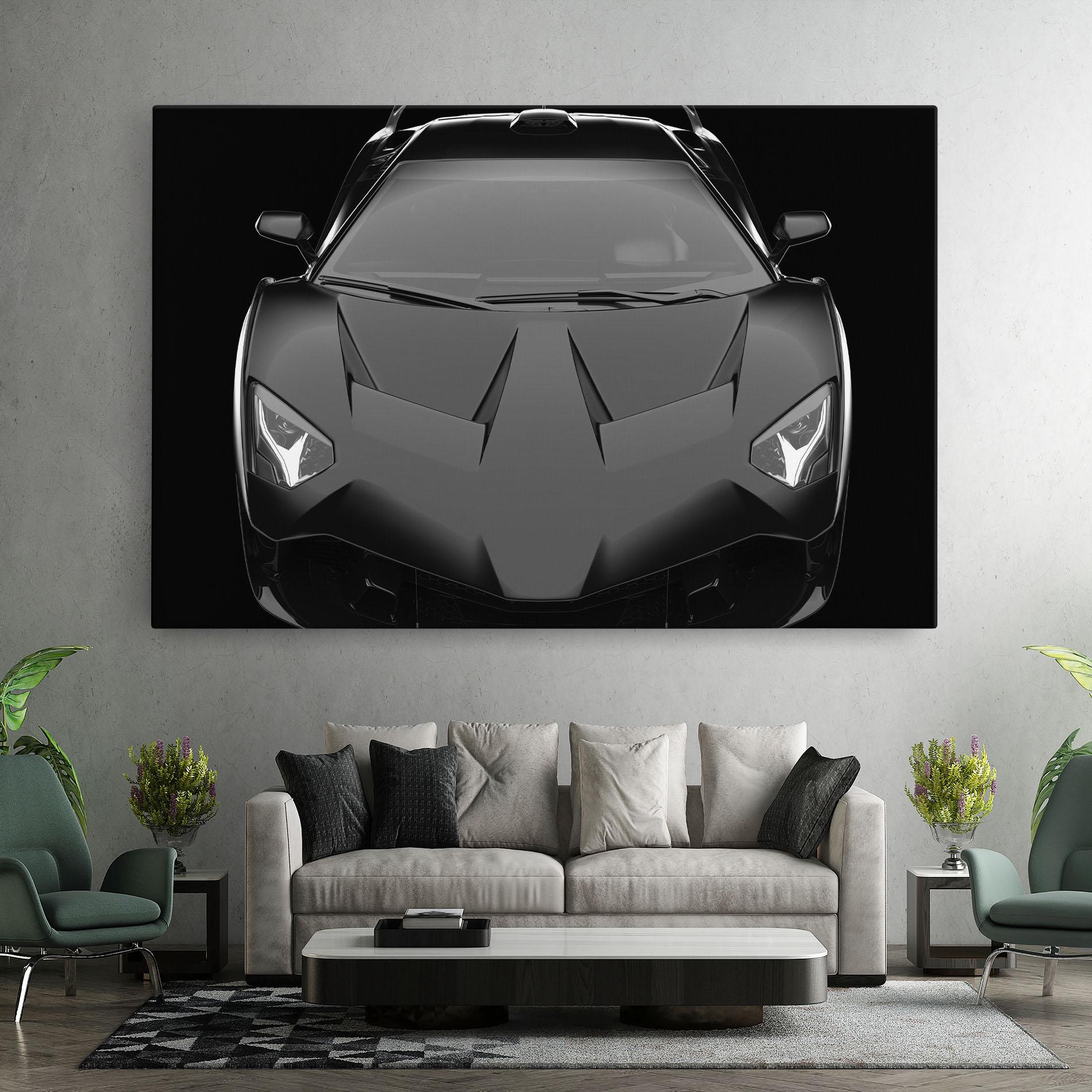 Leinwandbild Black Matte Lambo mockup 7