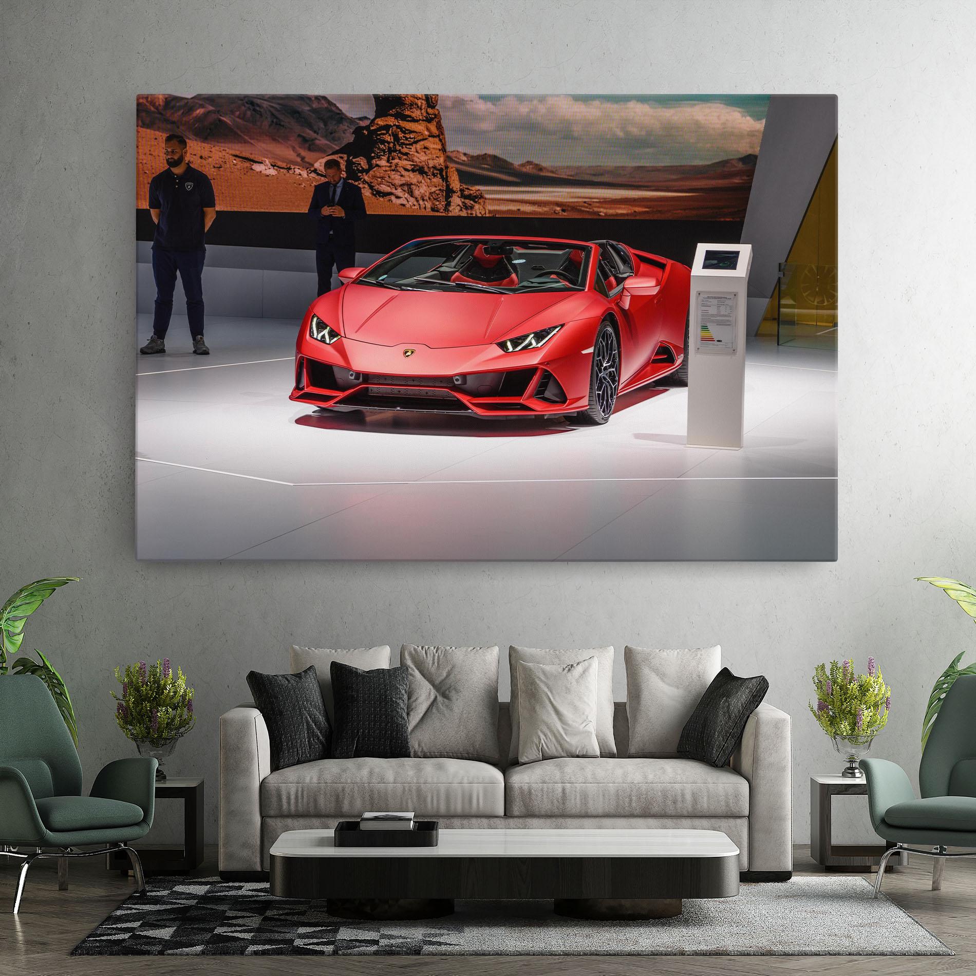 Leinwandbild Red Lambo Front mockup 7