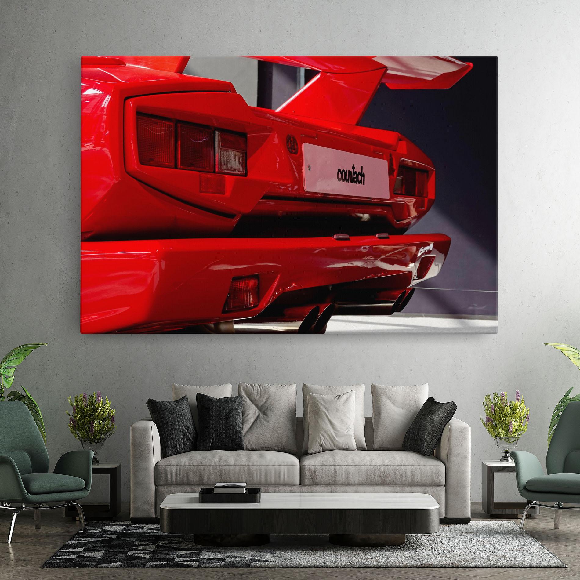 Leinwandbild Red Rear Countach mockup 7
