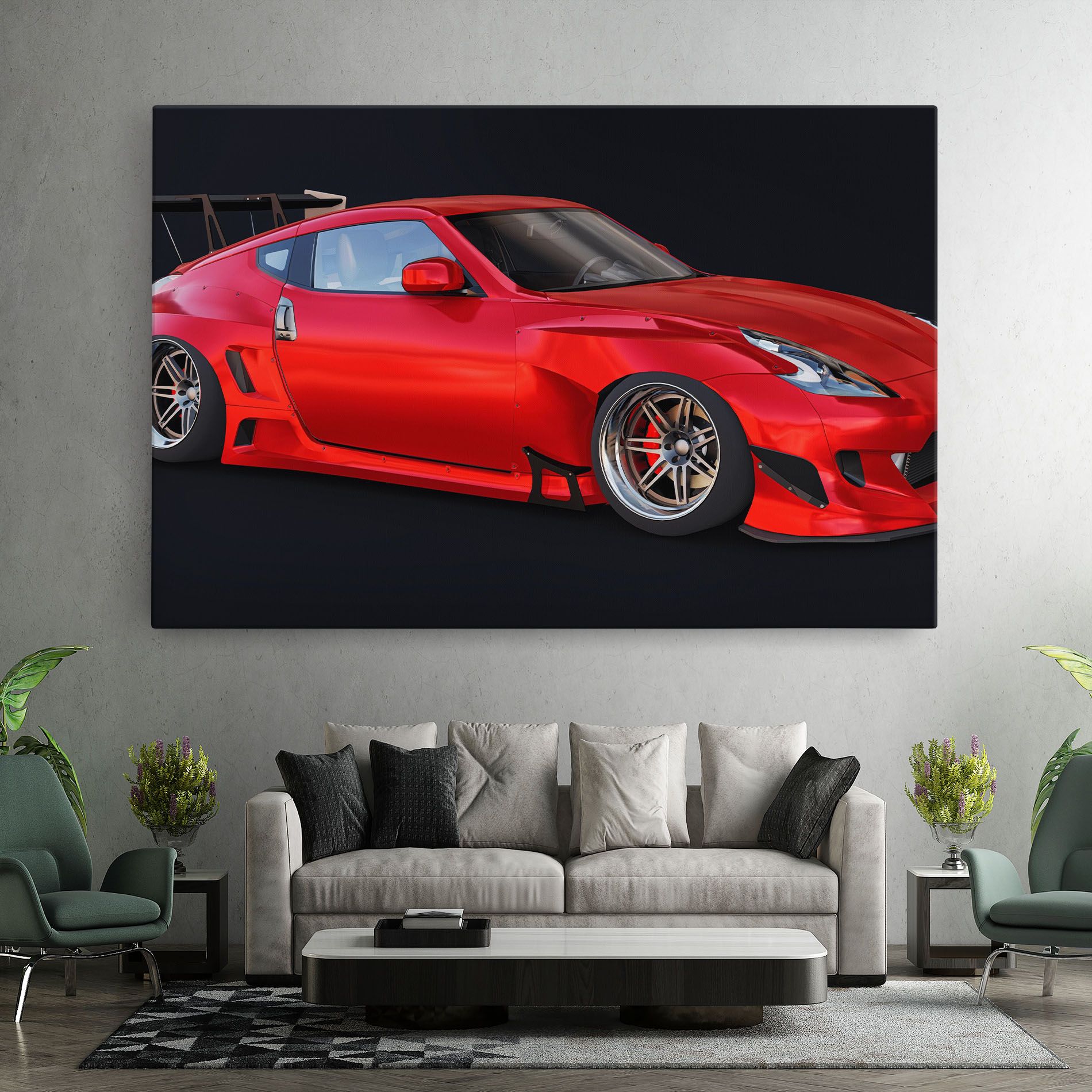 Red Tuned 350z mockup 7