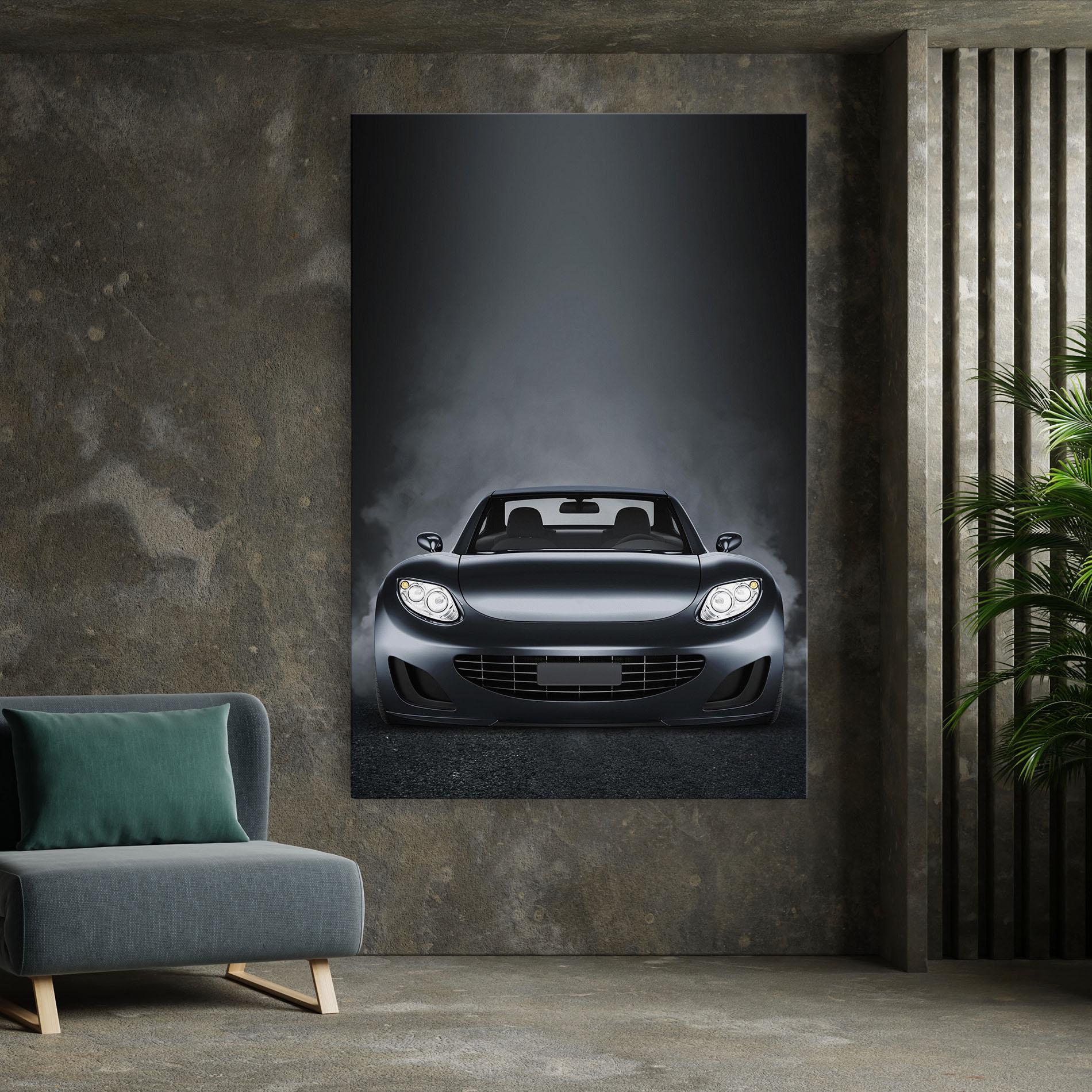 Leinwandbild Black Front Car mockup 7