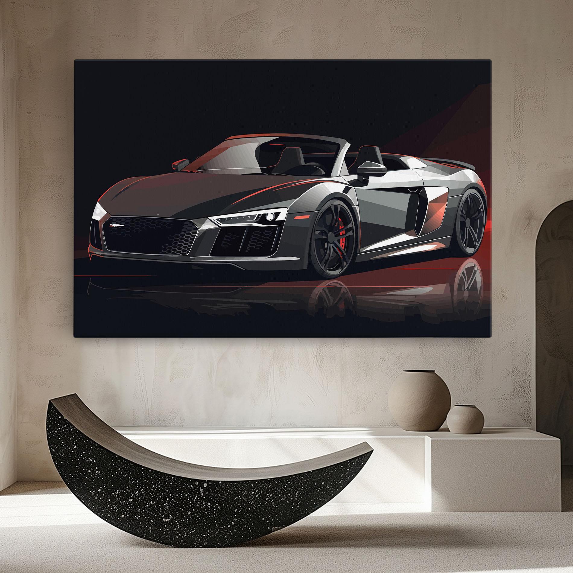 Leinwandbild Cool Grey Car mockup 8