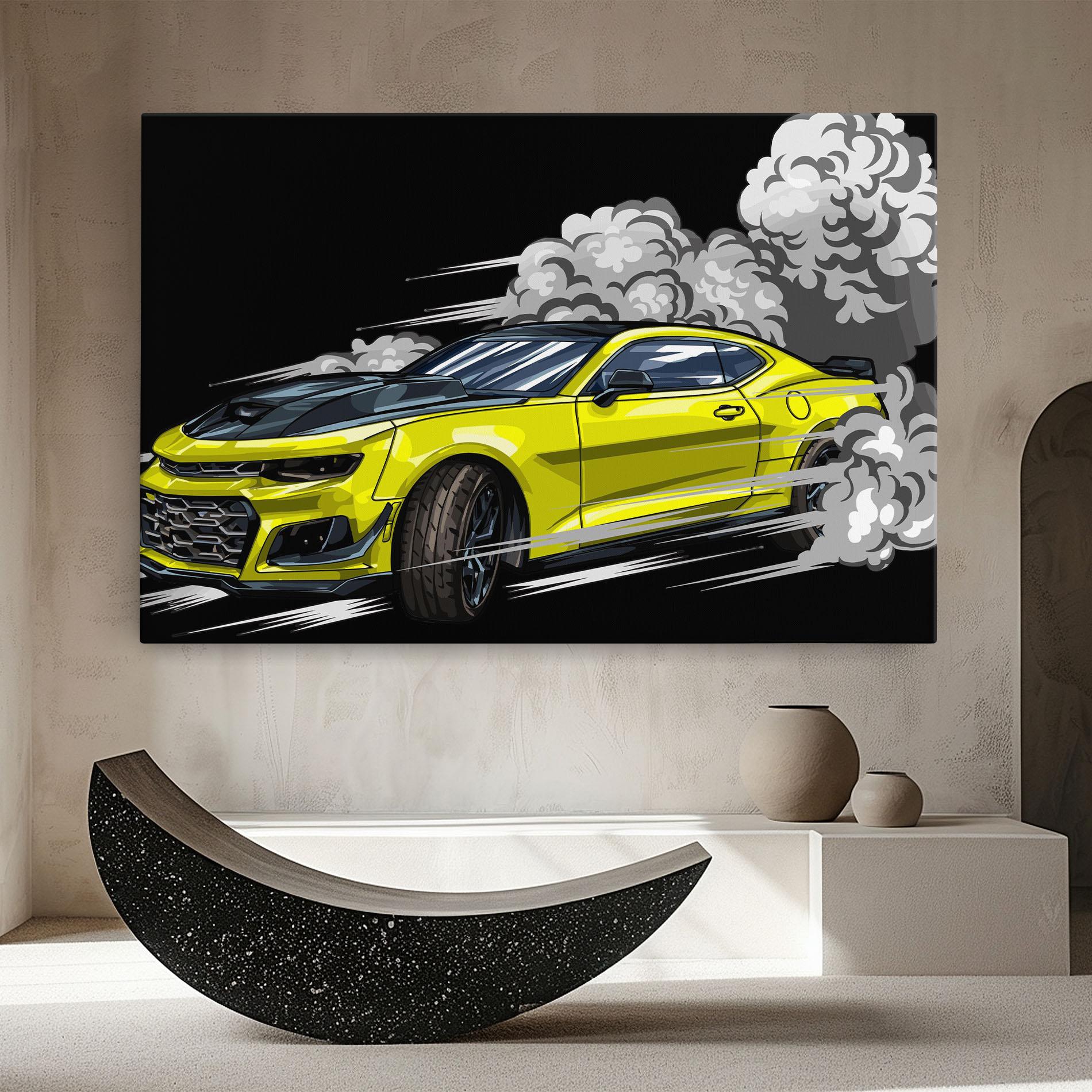 Leinwandbild Racing Car Smoke mockup 8