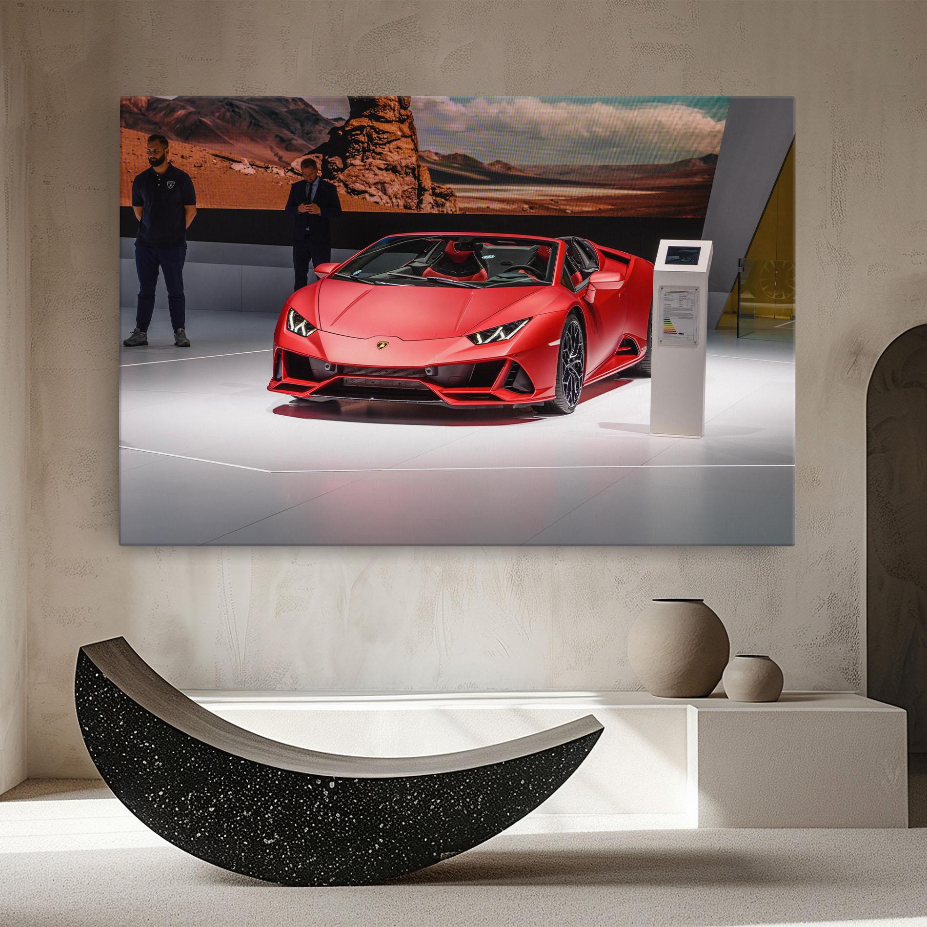 Leinwandbild Red Lambo Front mockup 8