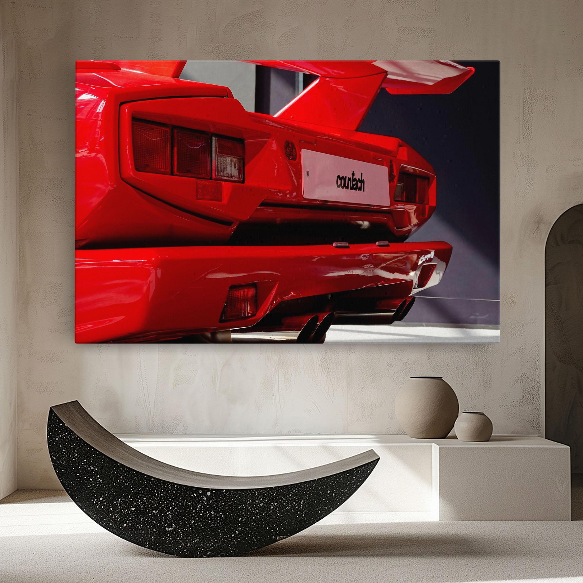 Leinwandbild Red Rear Countach mockup 8
