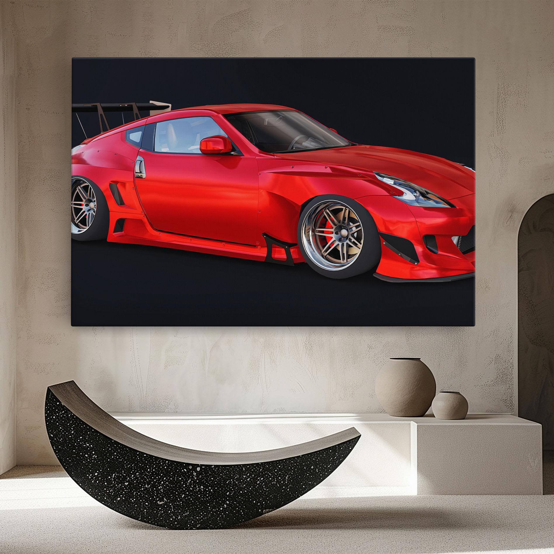 Leinwandbild Red Tuned 350z mockup 8