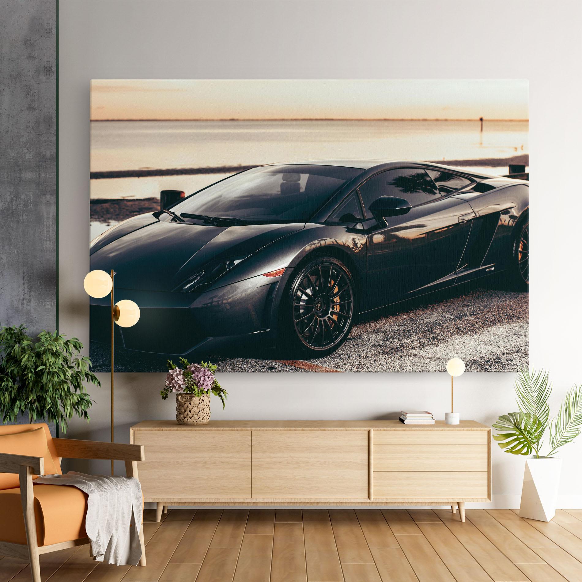 Leinwandbild Black Lambo Sea mockup 9