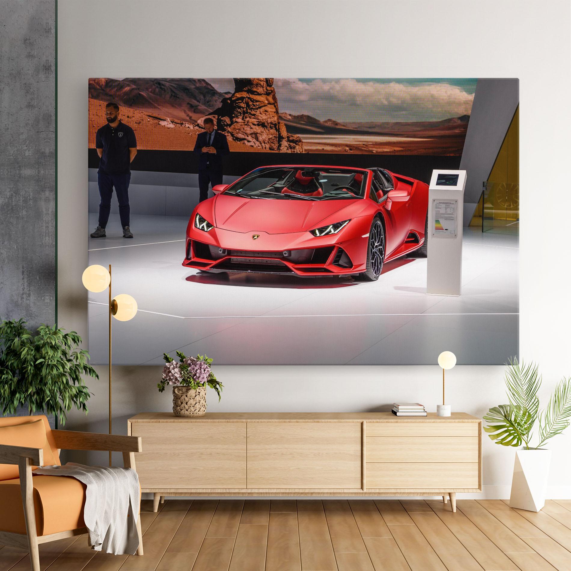 Leinwandbild Red Lambo Front mockup 9