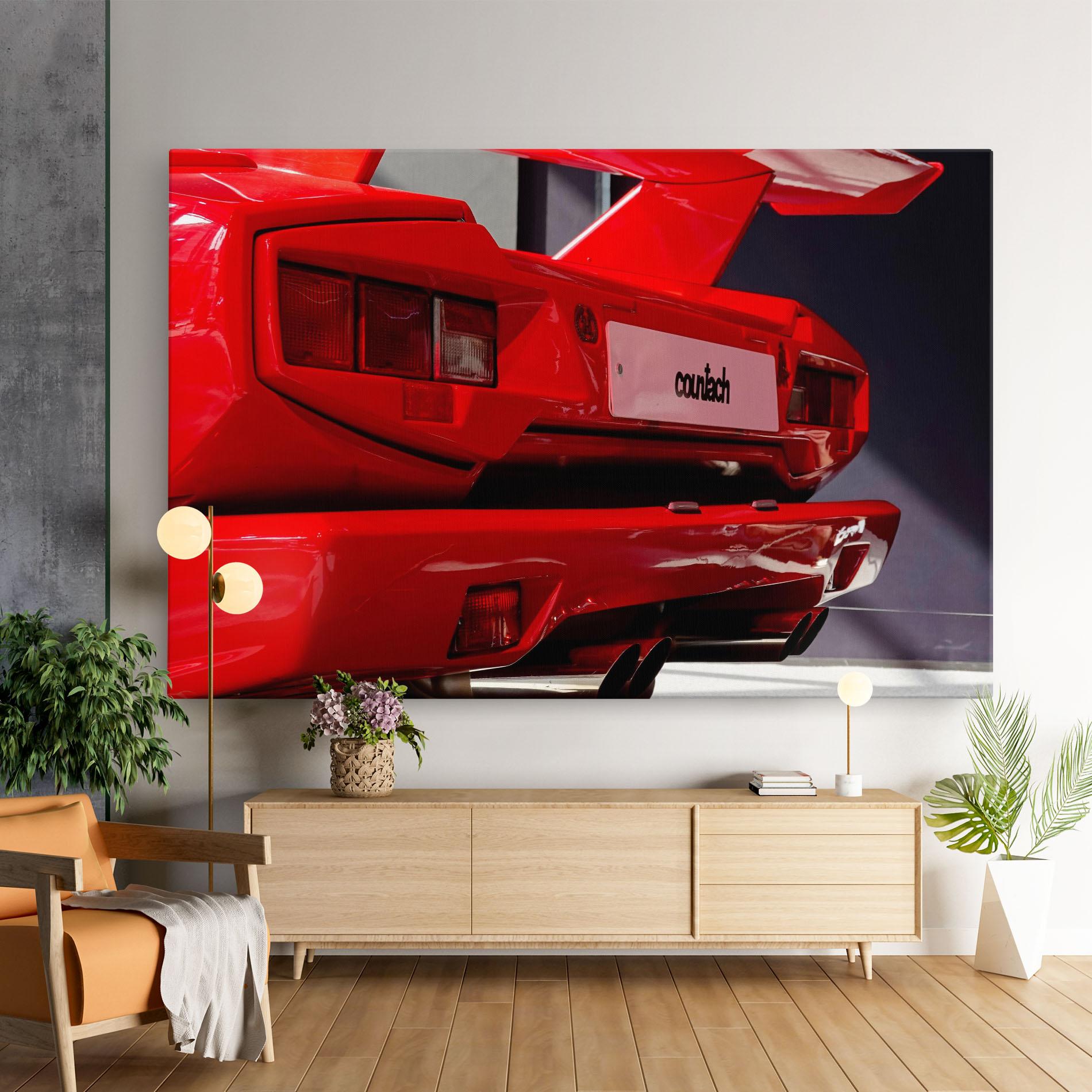 Leinwandbild Red Rear Countach mockup 9