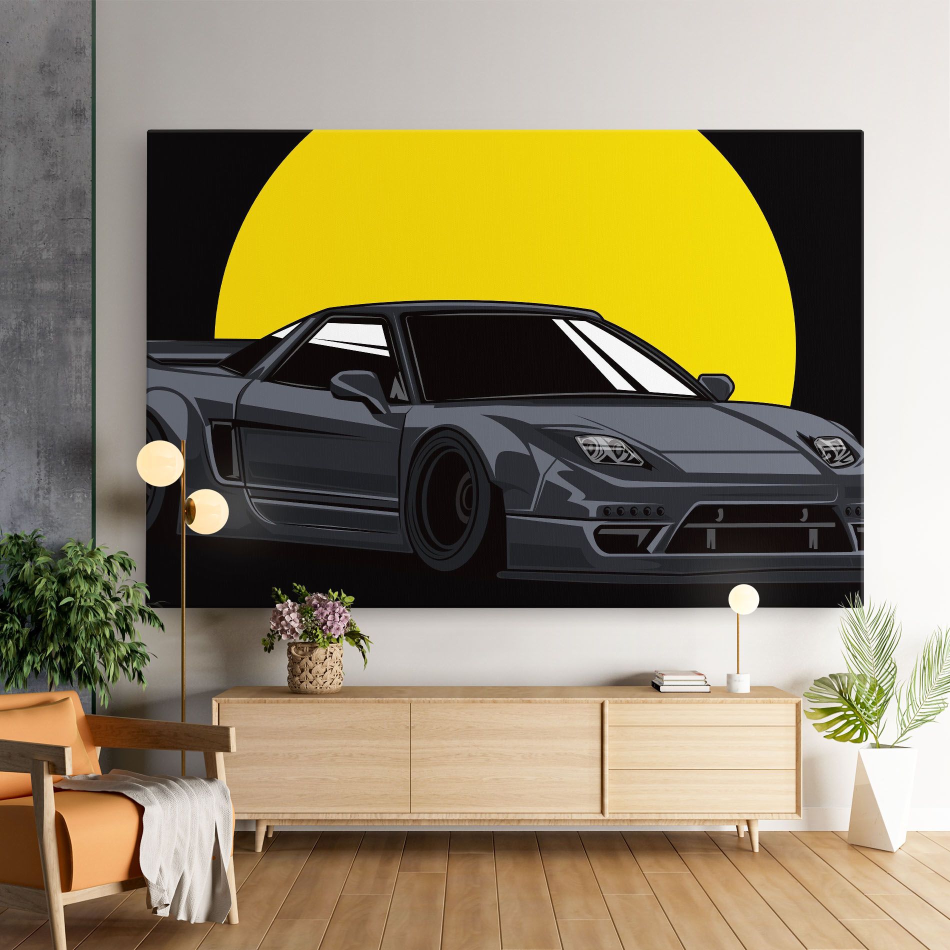 Yellow Sun Car mockup 9