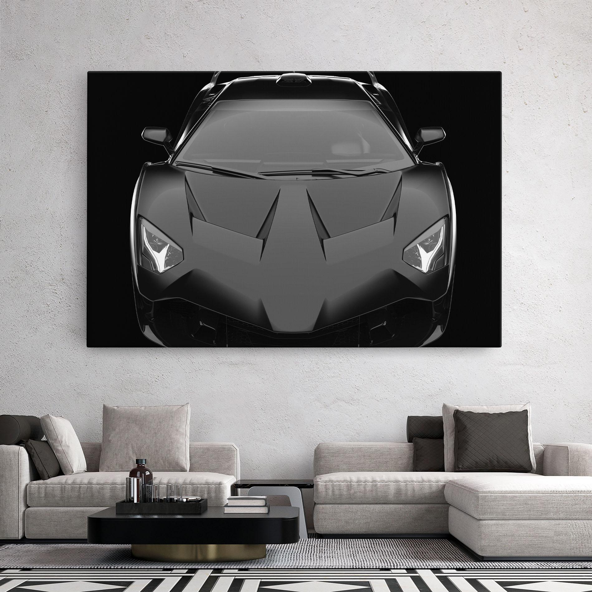 Leinwandbild Black Matte Lambo mockup 2