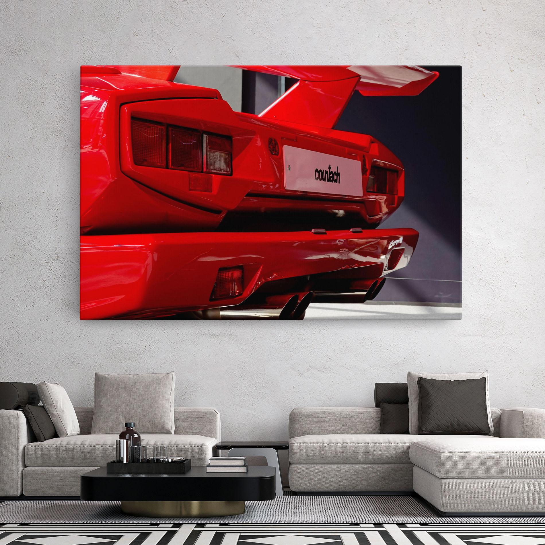 Leinwandbild Red Rear Countach mockup 2
