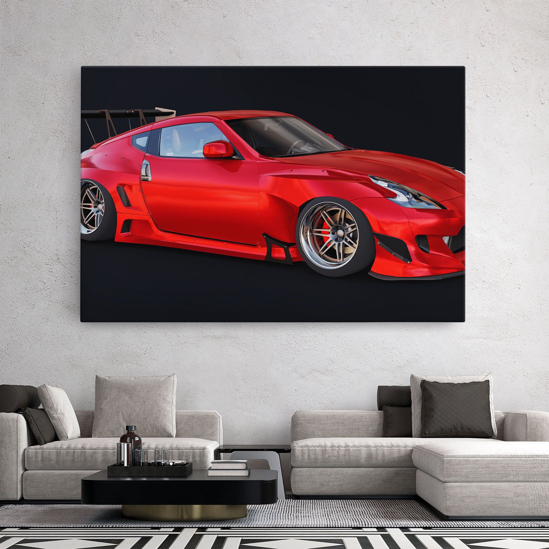 Red Tuned 350z mockup 2