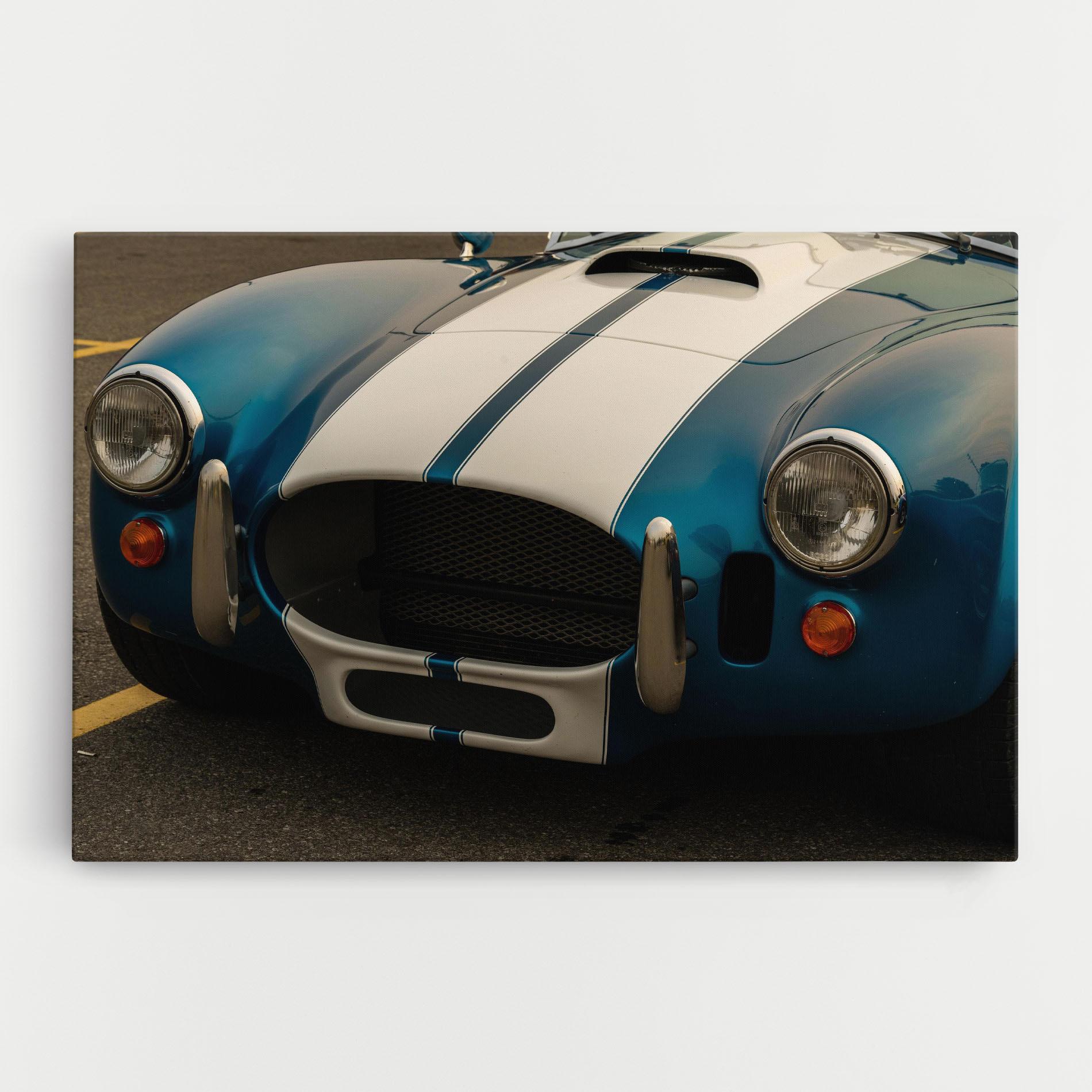 Leinwandbild Blue Vintage Car mockup 0