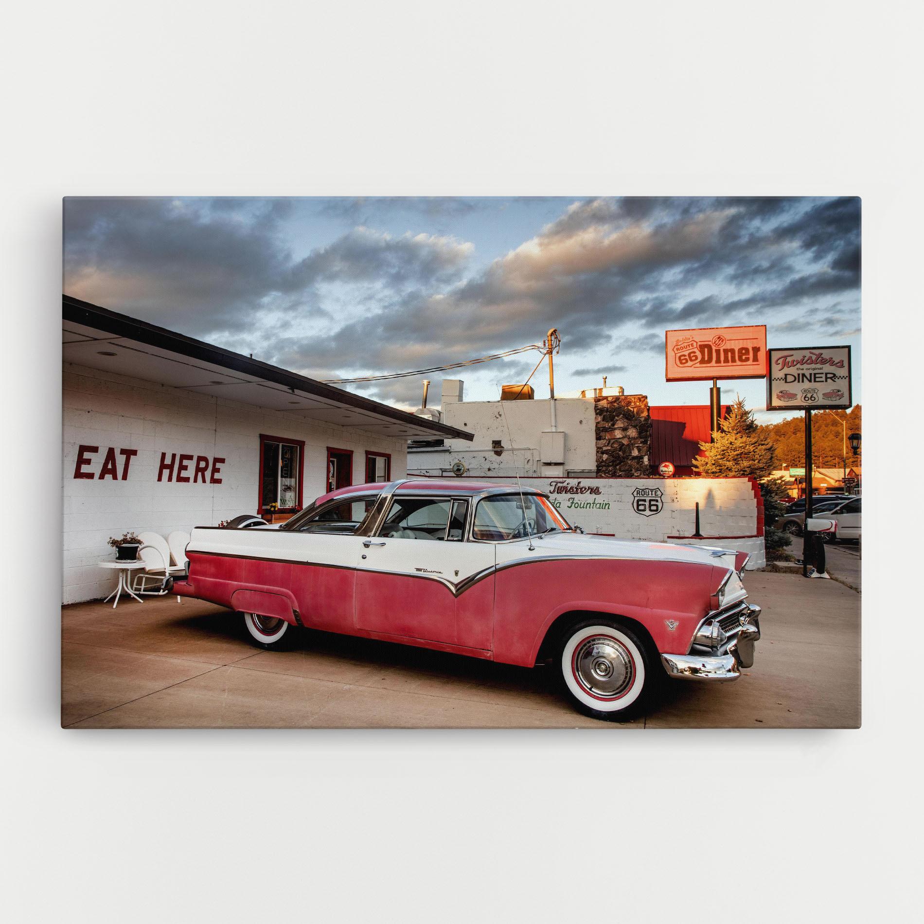 Leinwandbild Cloud Old Car mockup 0