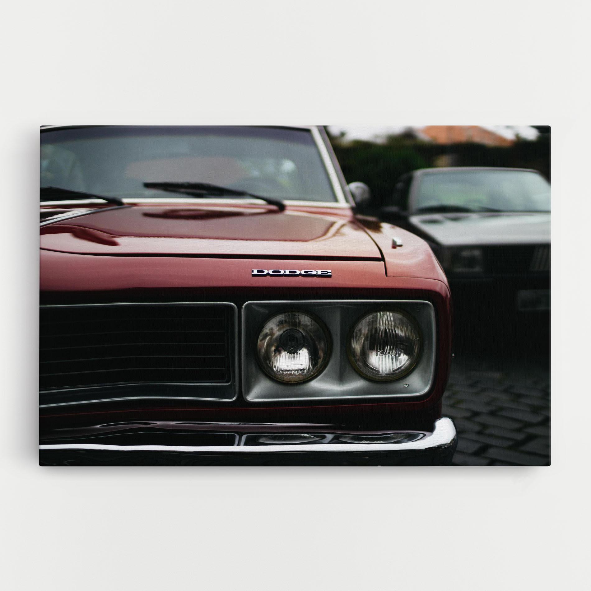 Leinwandbild Dark Vintage Red mockup 0