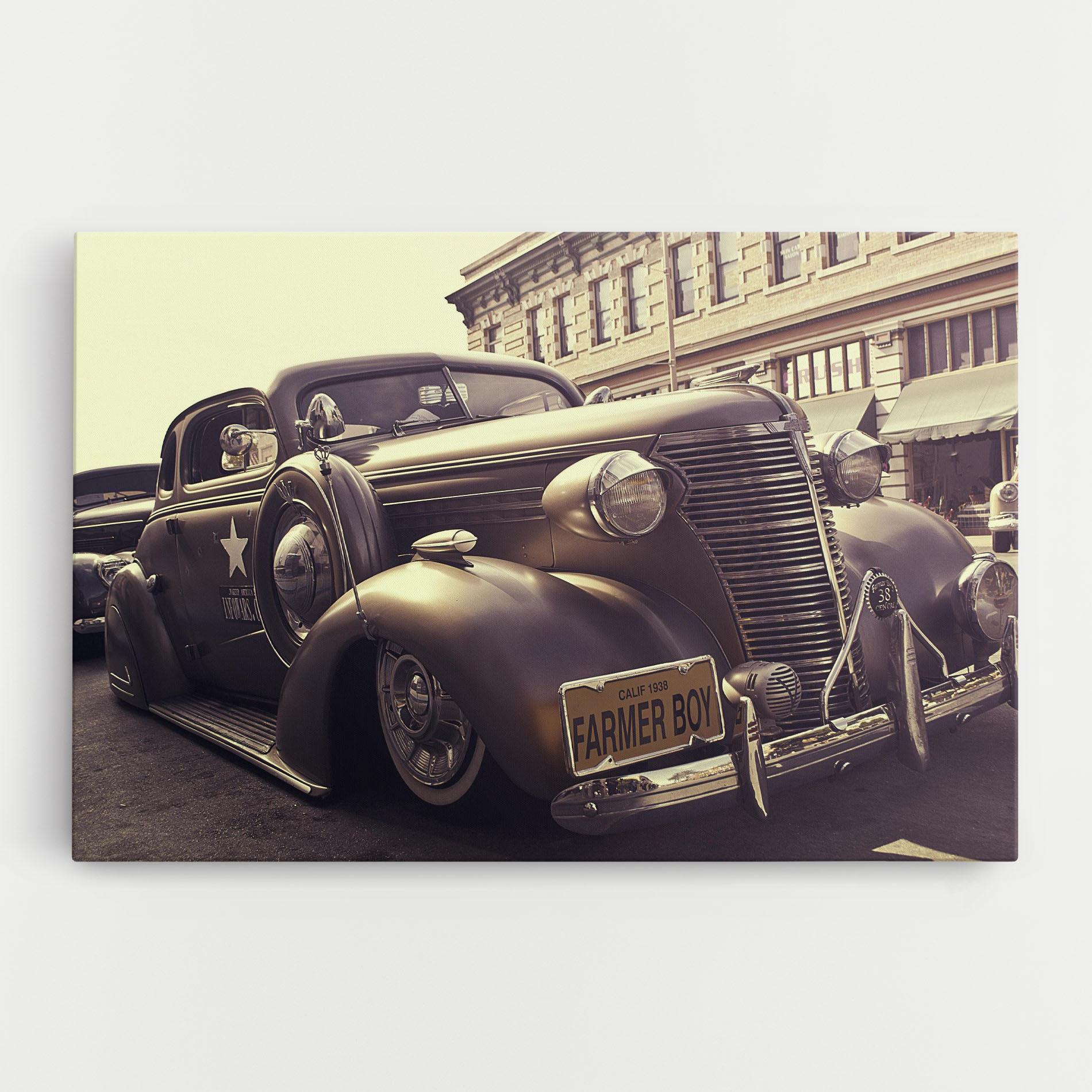 Leinwandbild Old Classic Car mockup 0