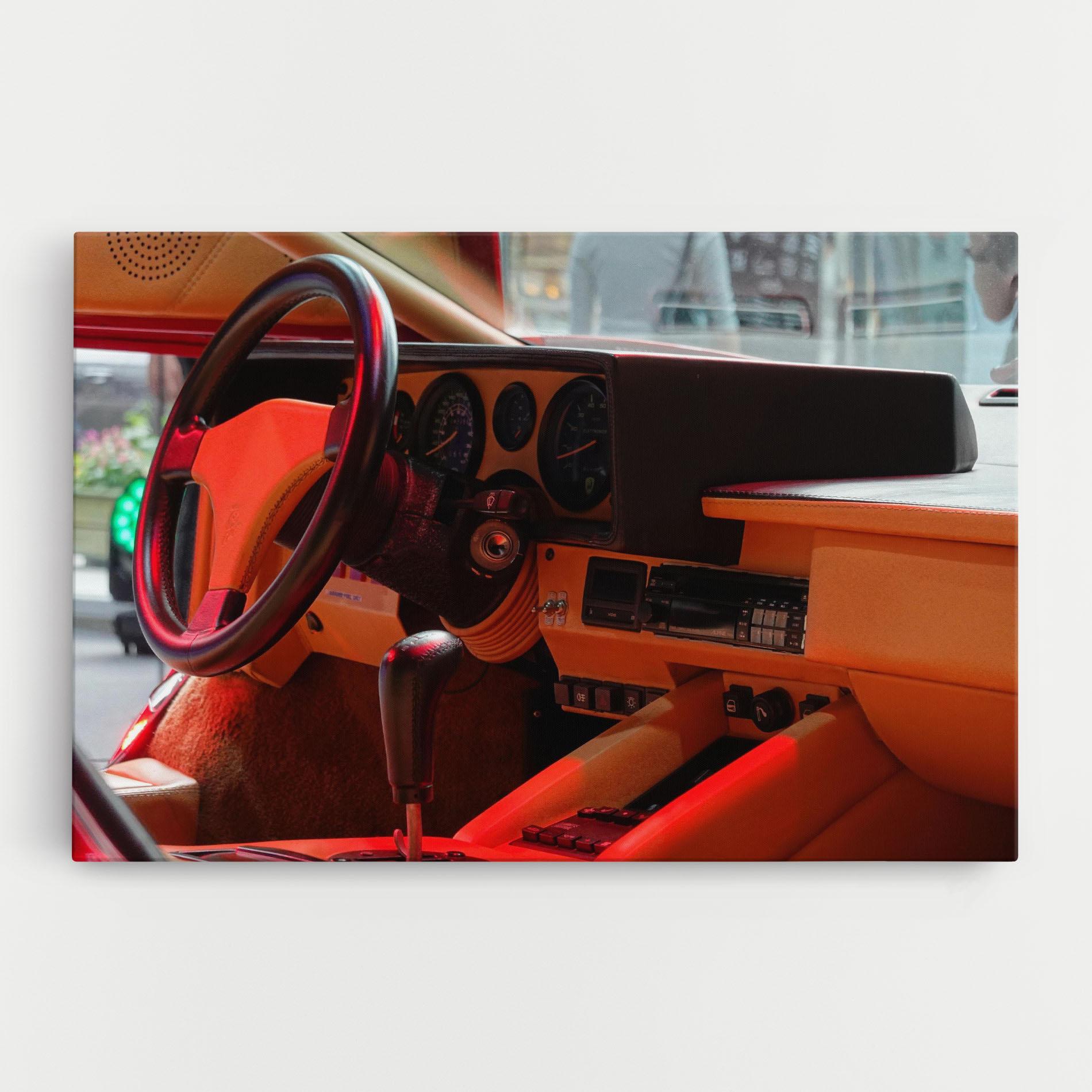 Leinwandbild Orange Black Car mockup 0