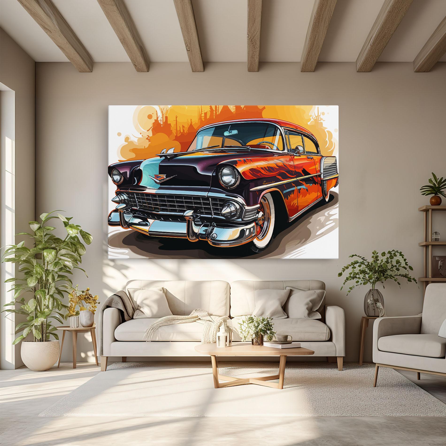 Leinwandbild Cool Vintage Car mockup 6