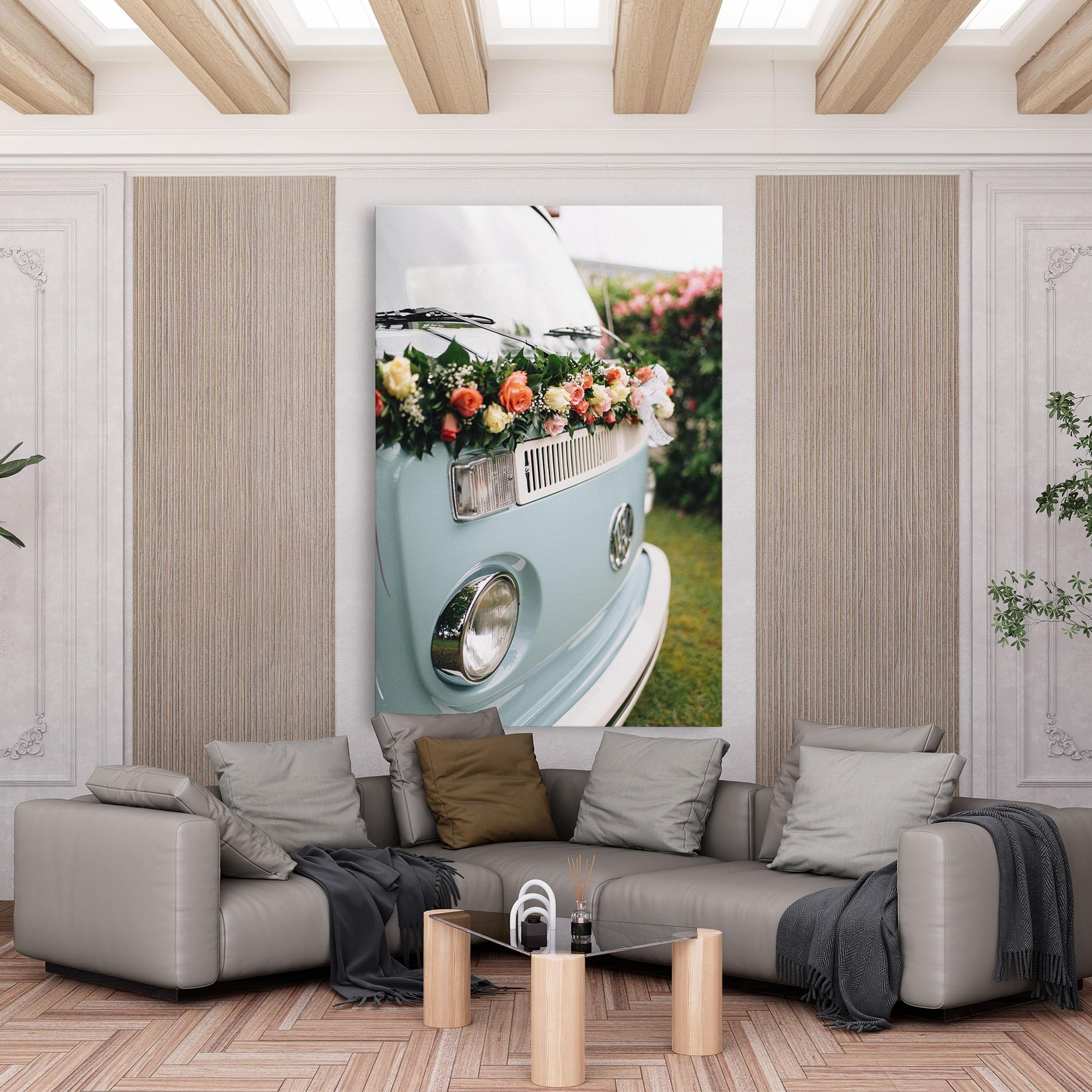 Leinwandbild Vintage Rose Van mockup 6