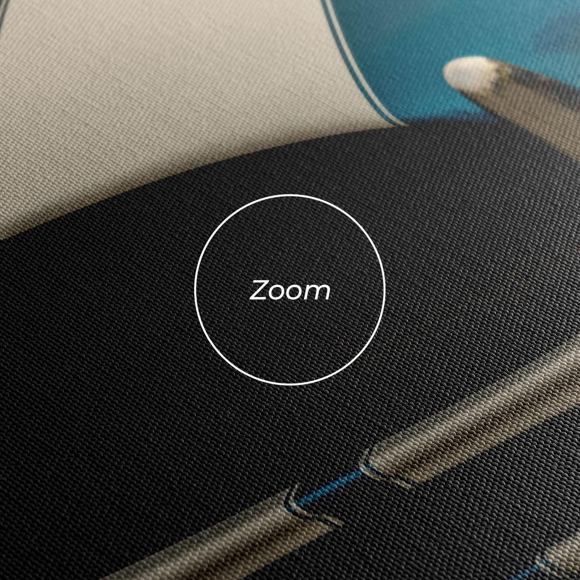 Leinwandbild Blue Vintage Car mockup 3