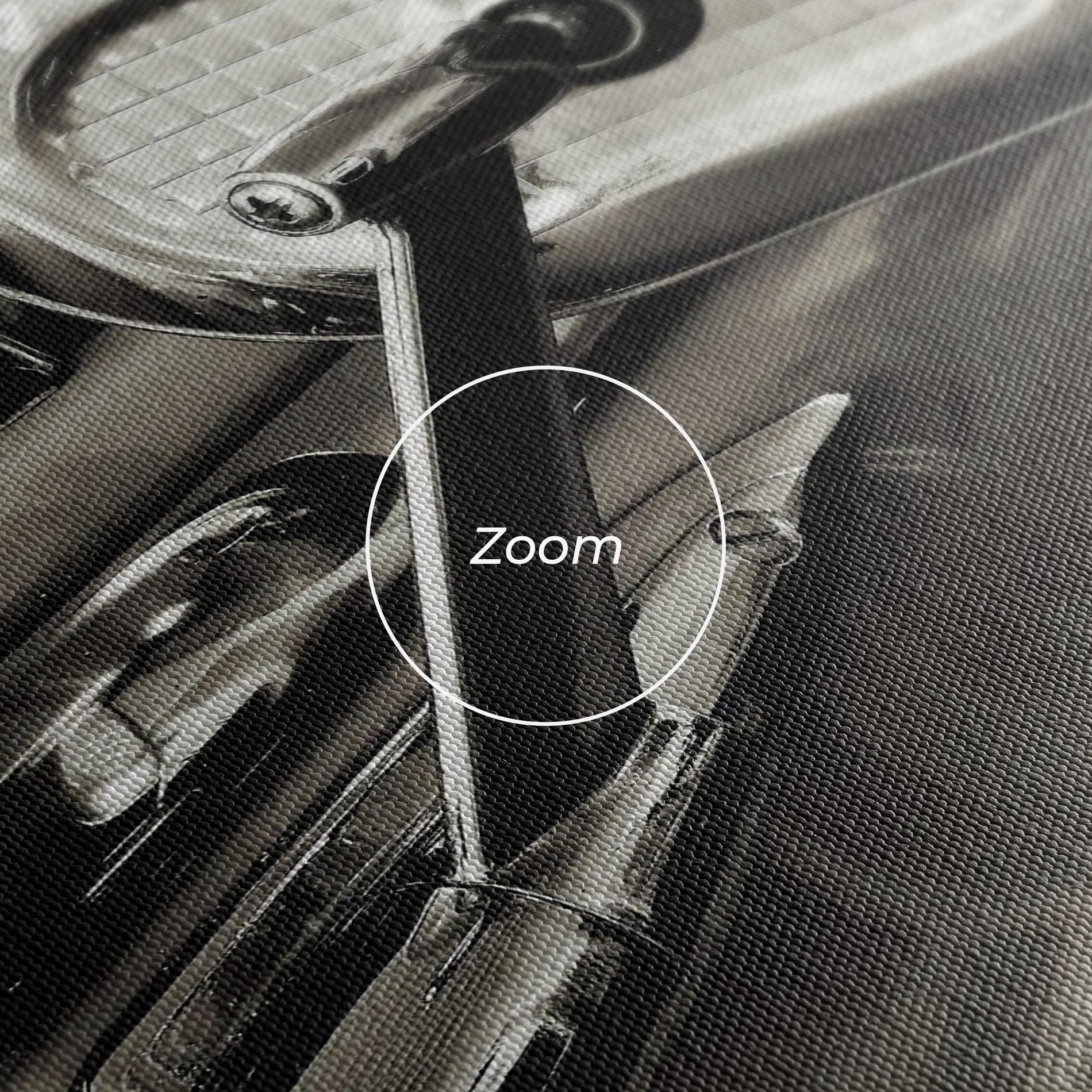 Leinwandbild Close Up Grey Car mockup 3