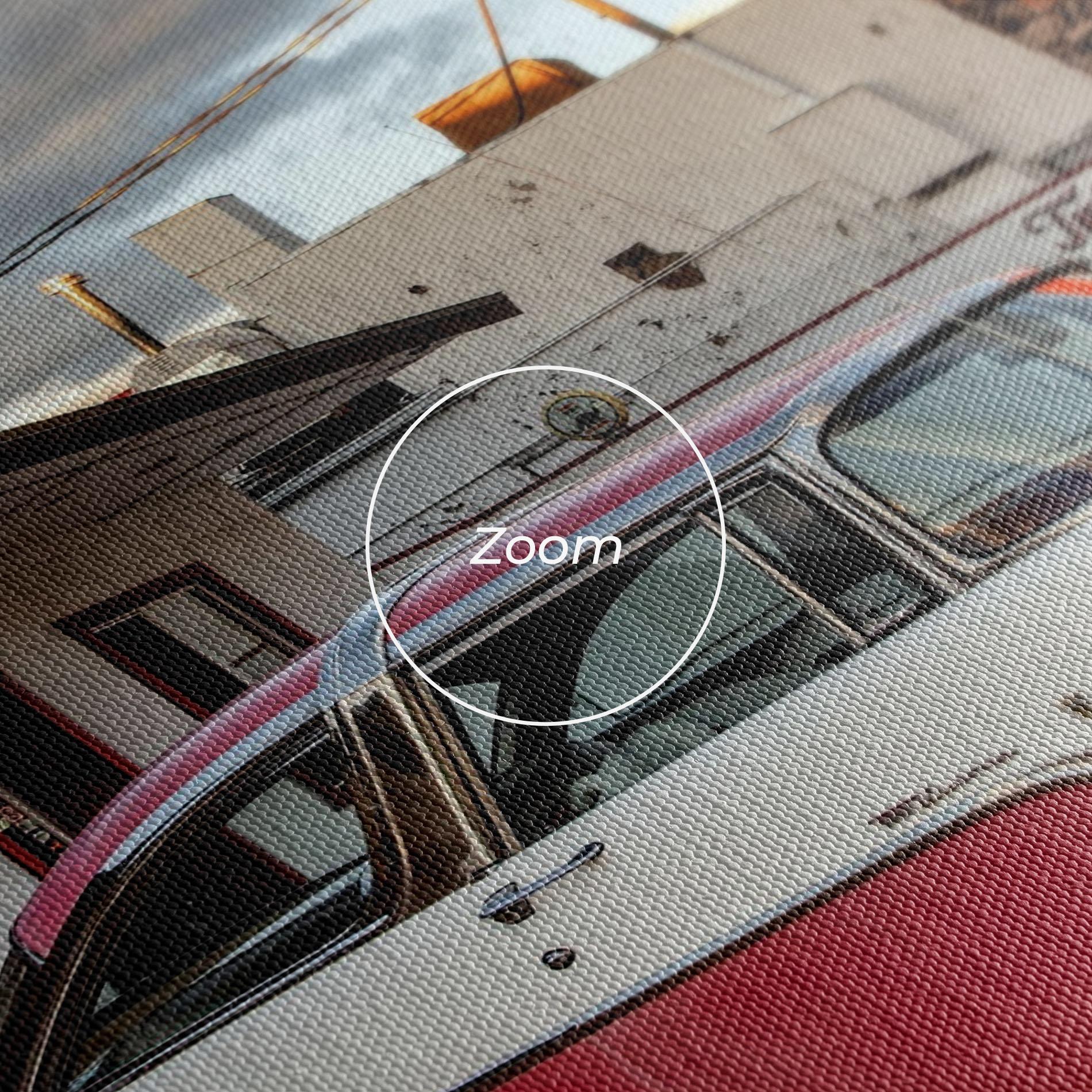 Leinwandbild Cloud Old Car mockup 3