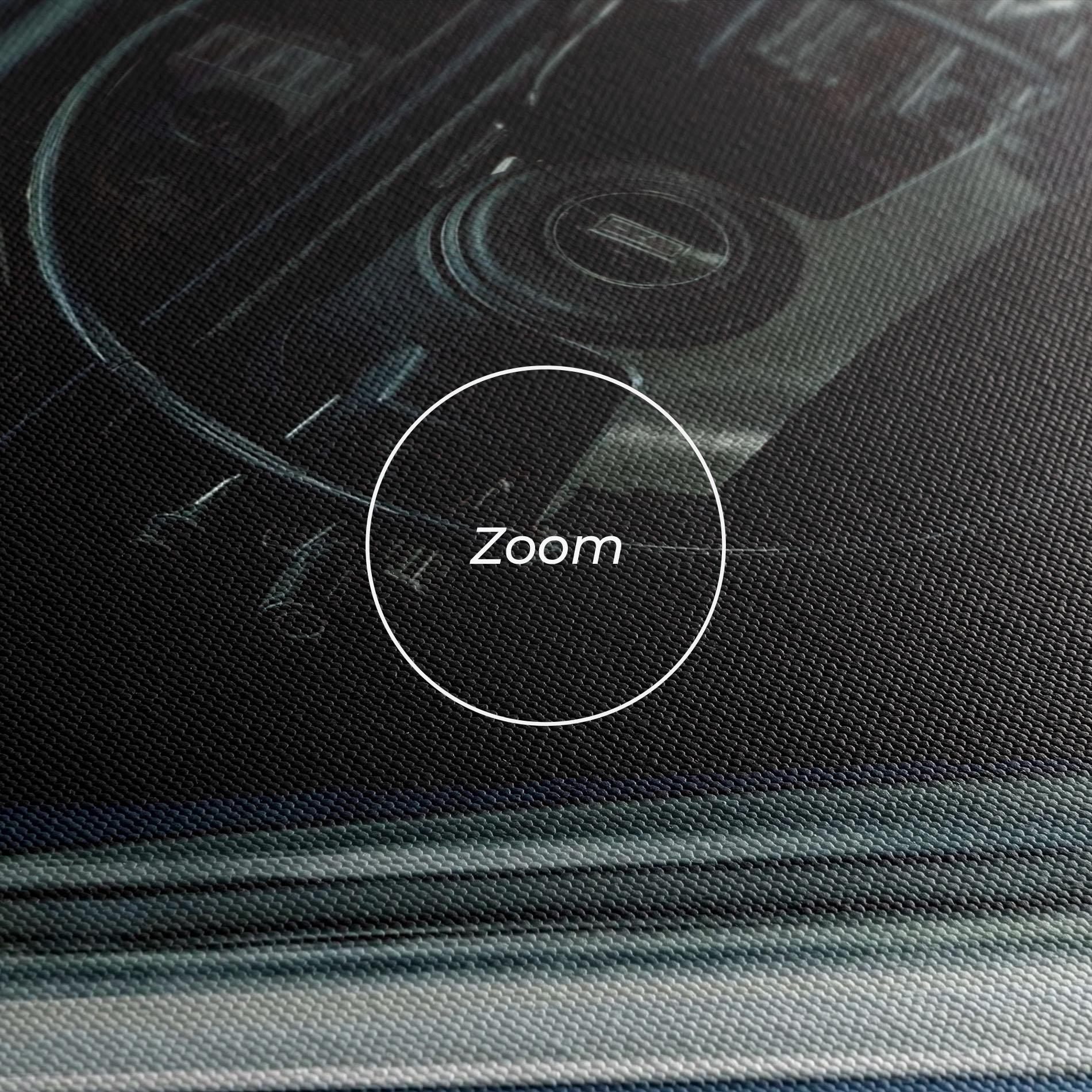 Leinwandbild Old Blue Car mockup 3