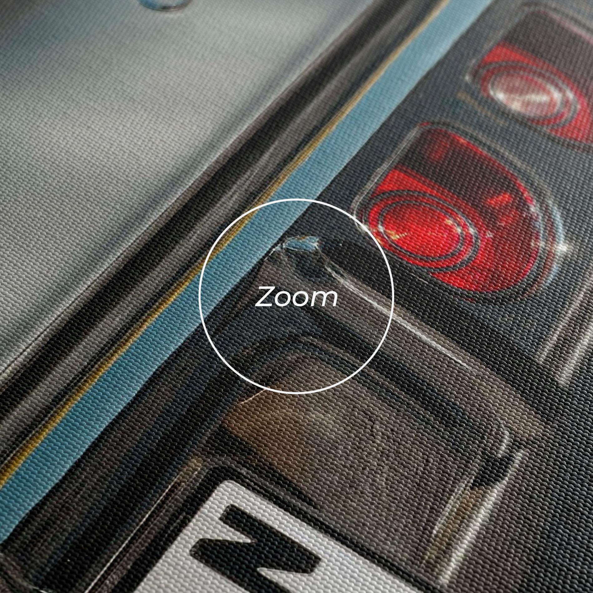 Leinwandbild Old Grey Car mockup 3