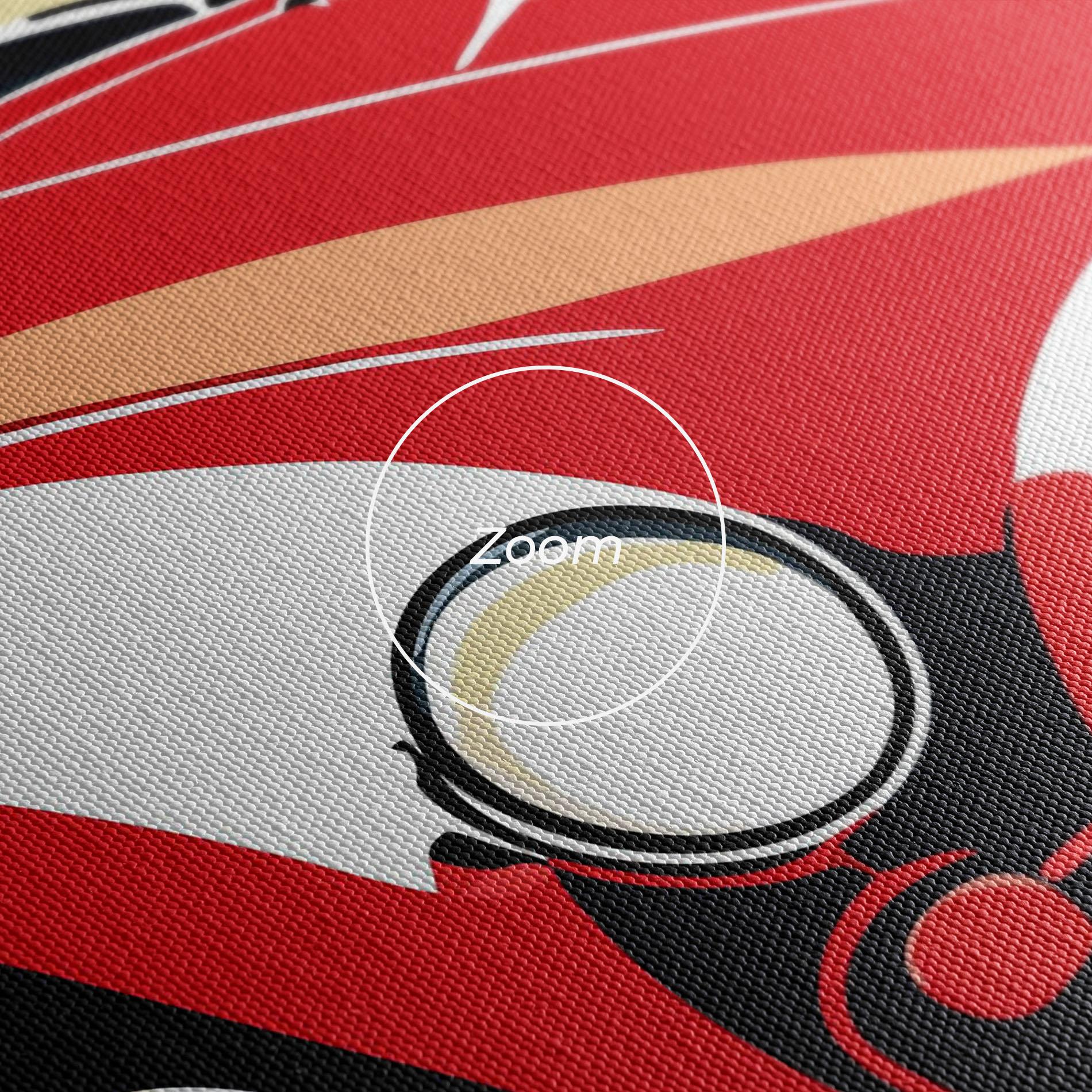 Leinwandbild Red Vintage Car mockup 3