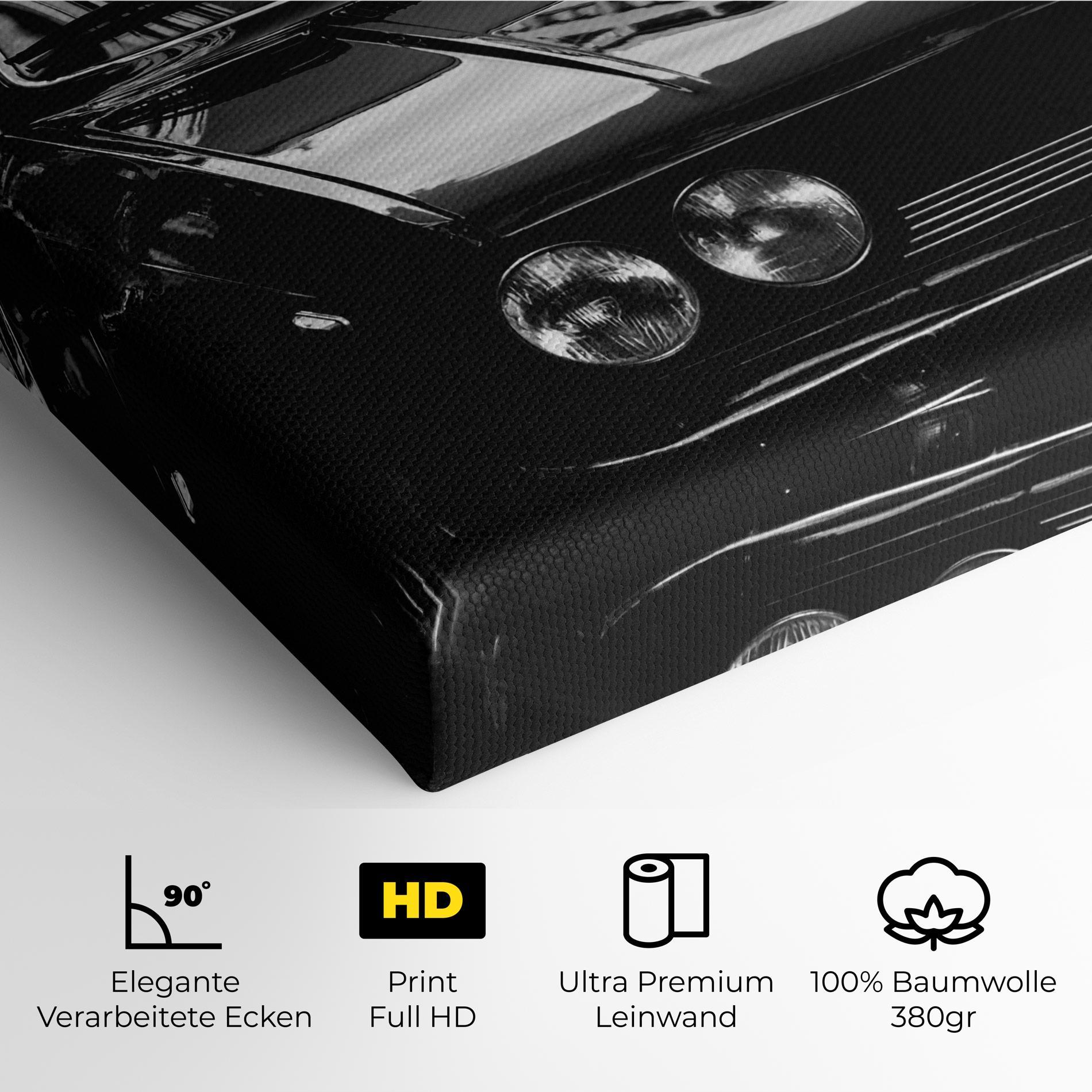 Leinwandbild Black Shiny Car mockup 4