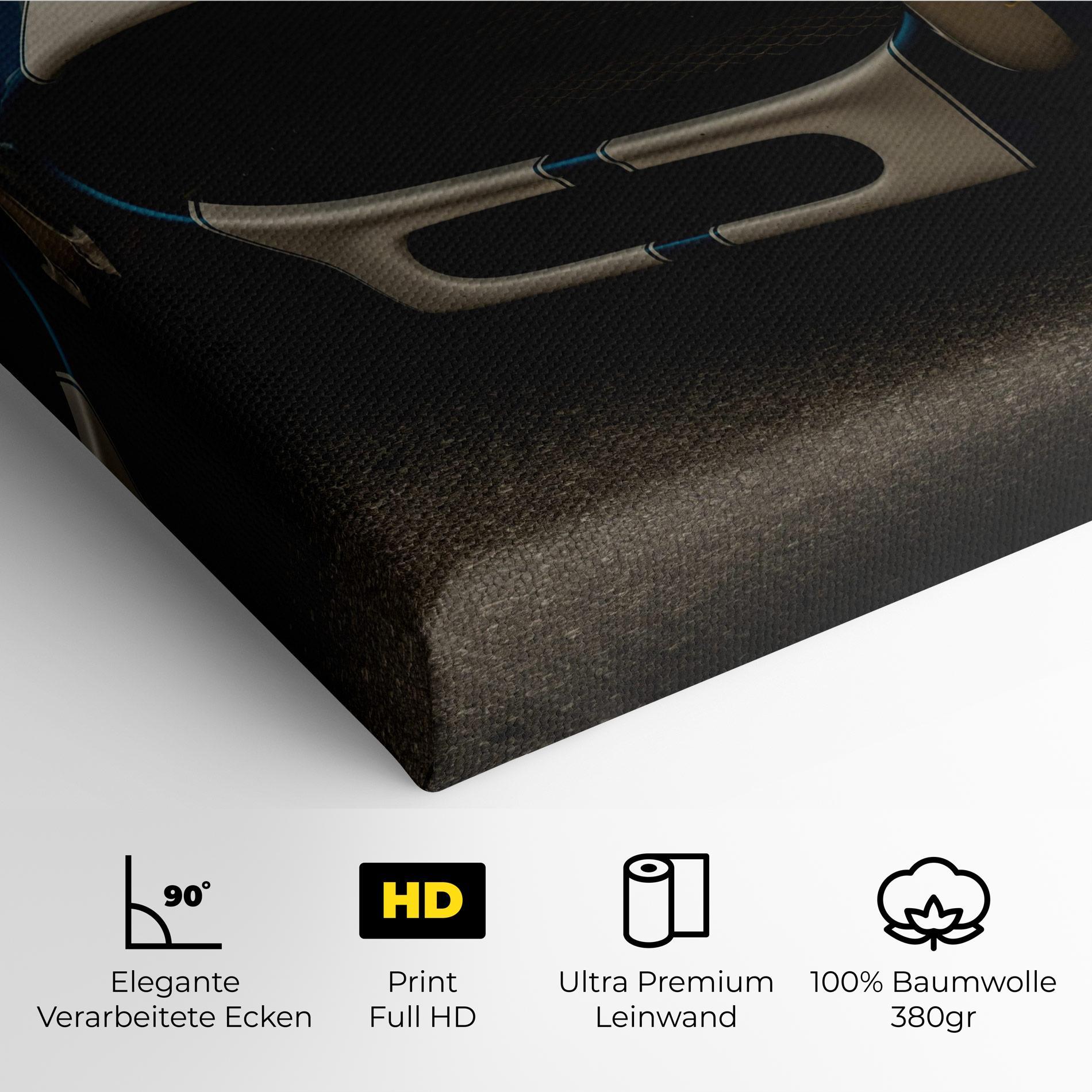 Leinwandbild Blue Vintage Car mockup 4