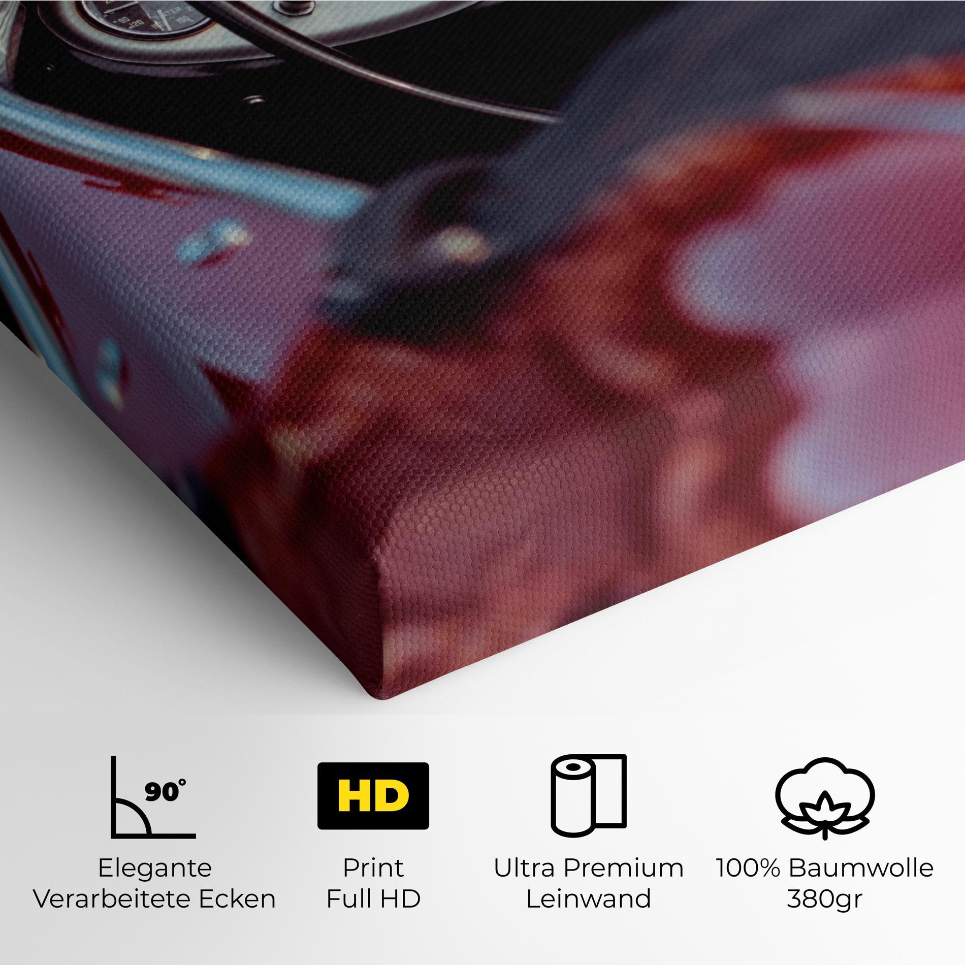 Leinwandbild Classic Red Car mockup 4