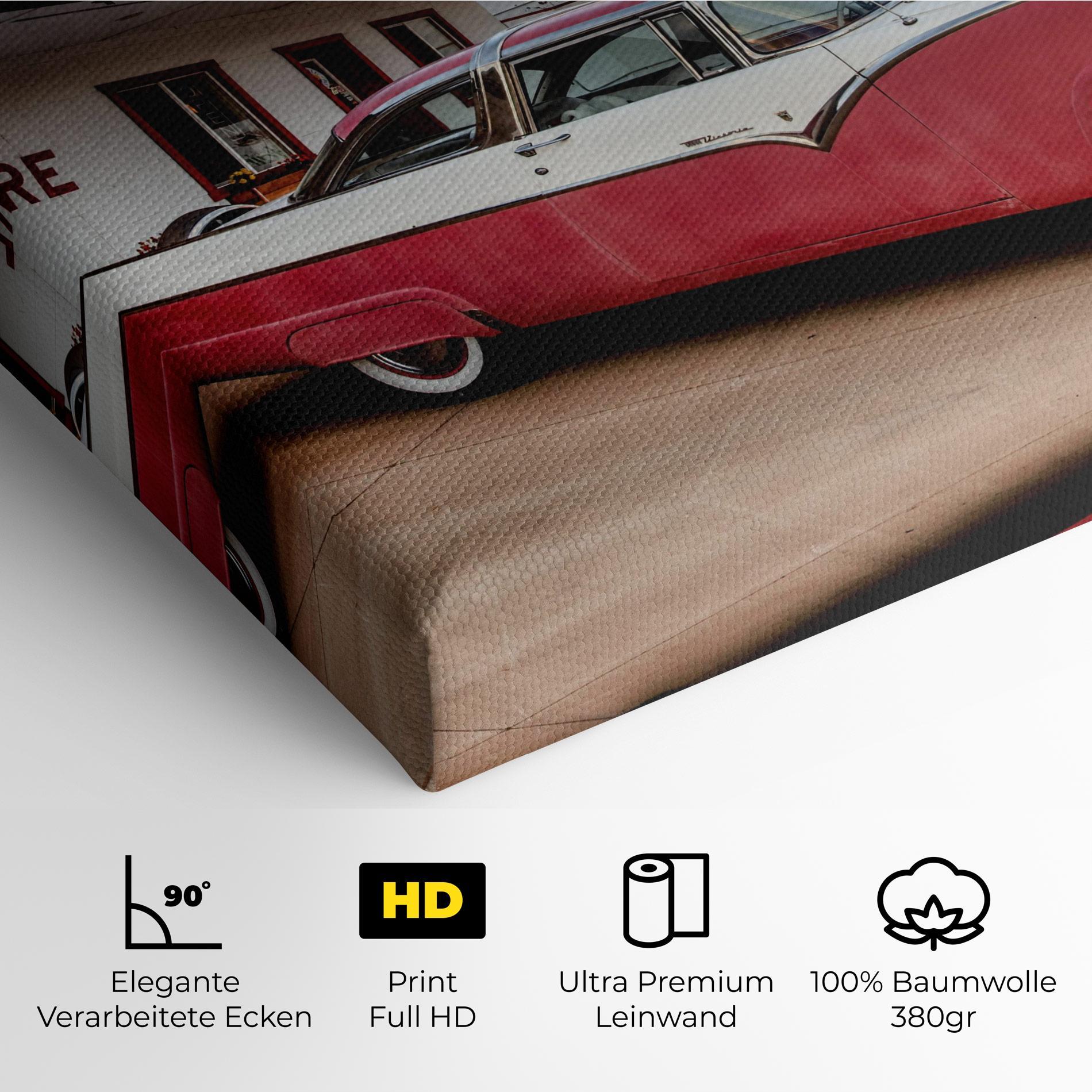 Leinwandbild Cloud Old Car mockup 4