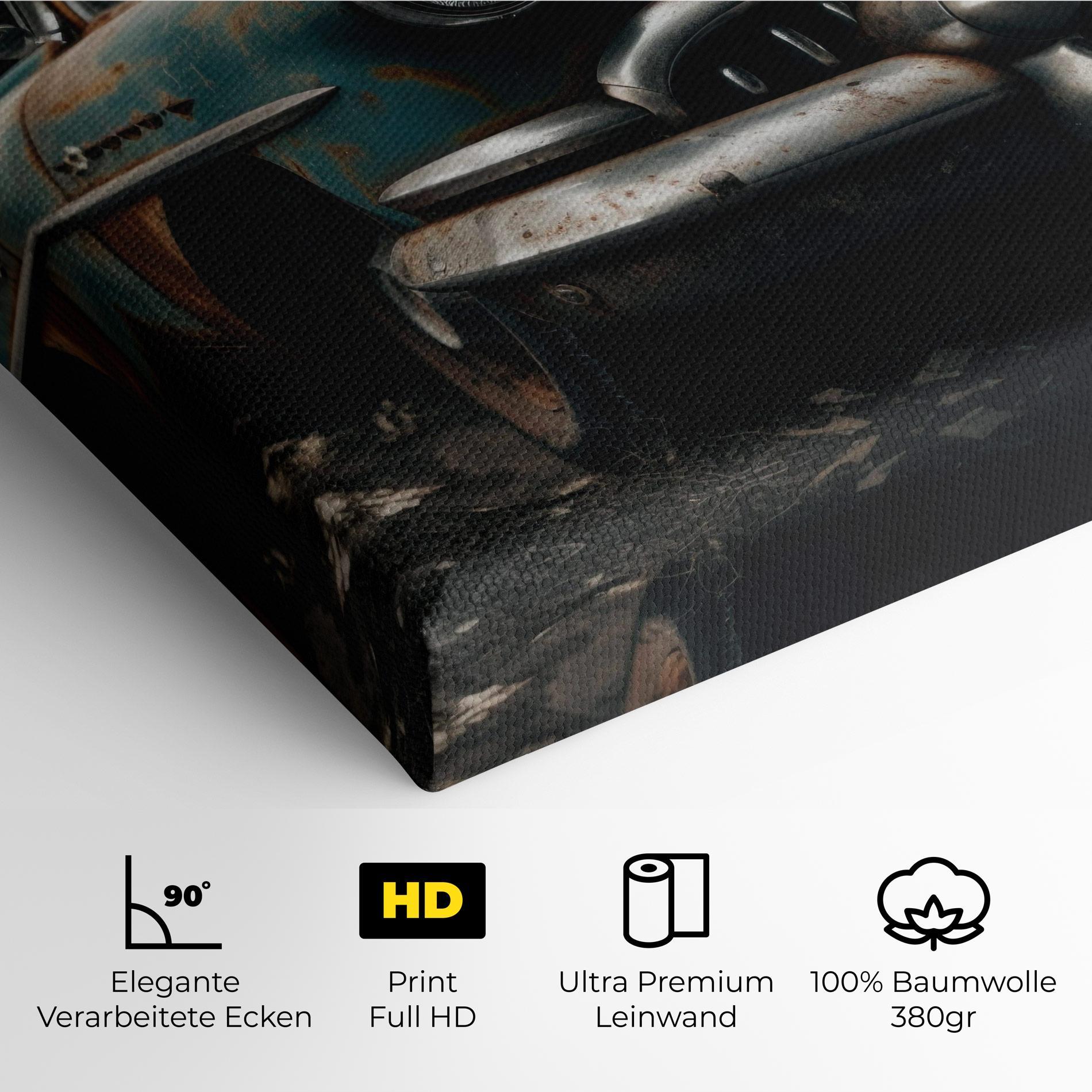 Leinwandbild Old Brown Car mockup 4