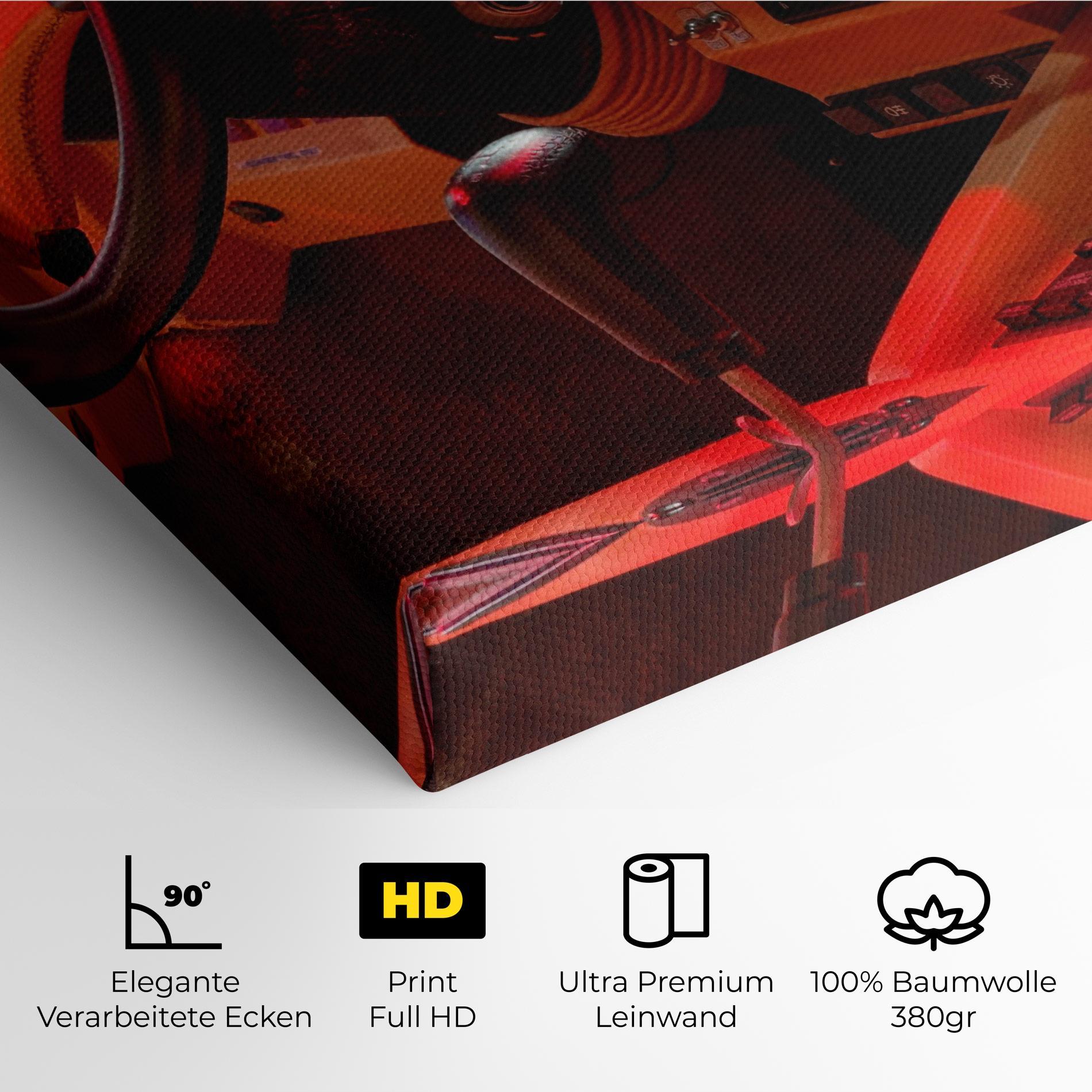 Leinwandbild Orange Black Car mockup 4