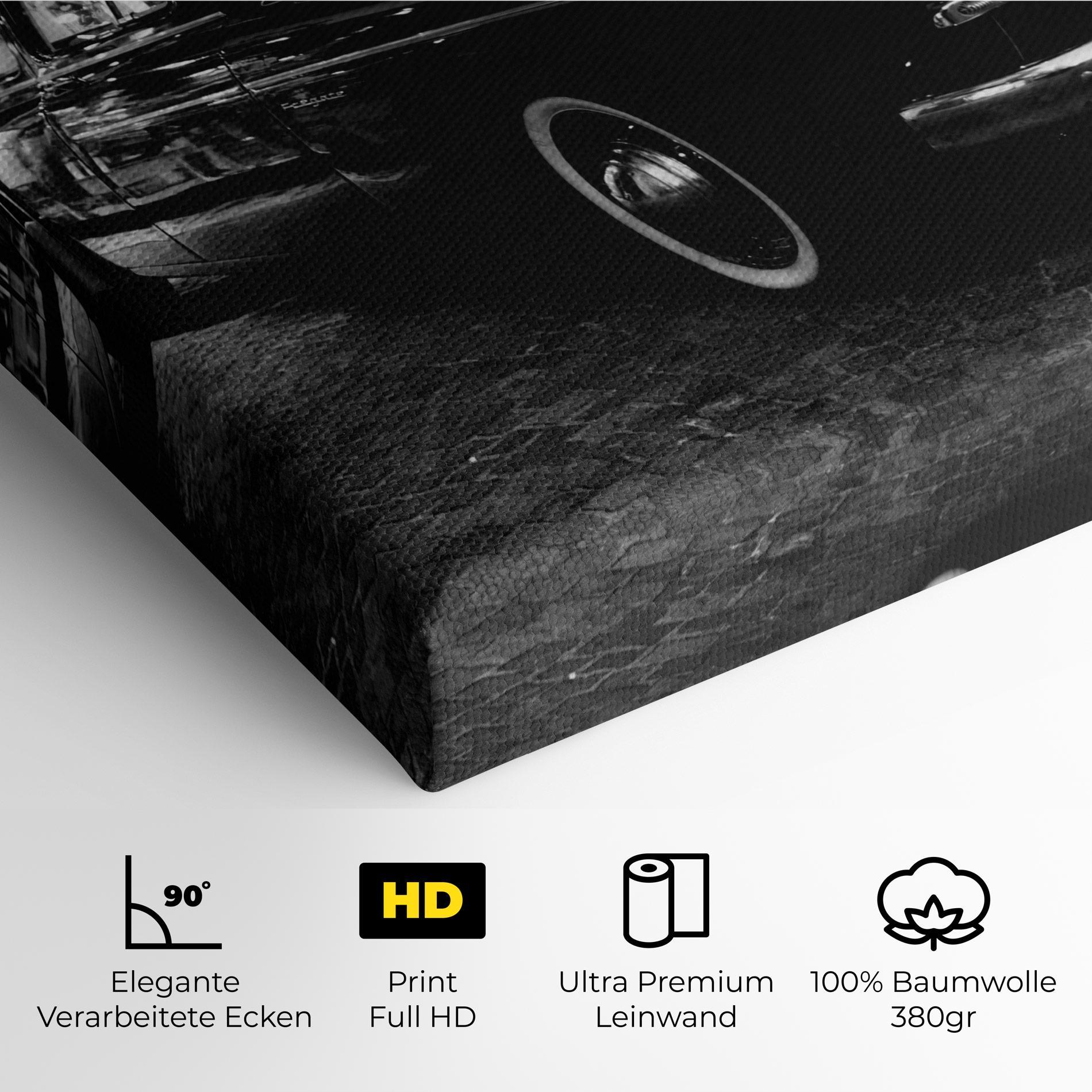 Leinwandbild Pretty Black Car mockup 4