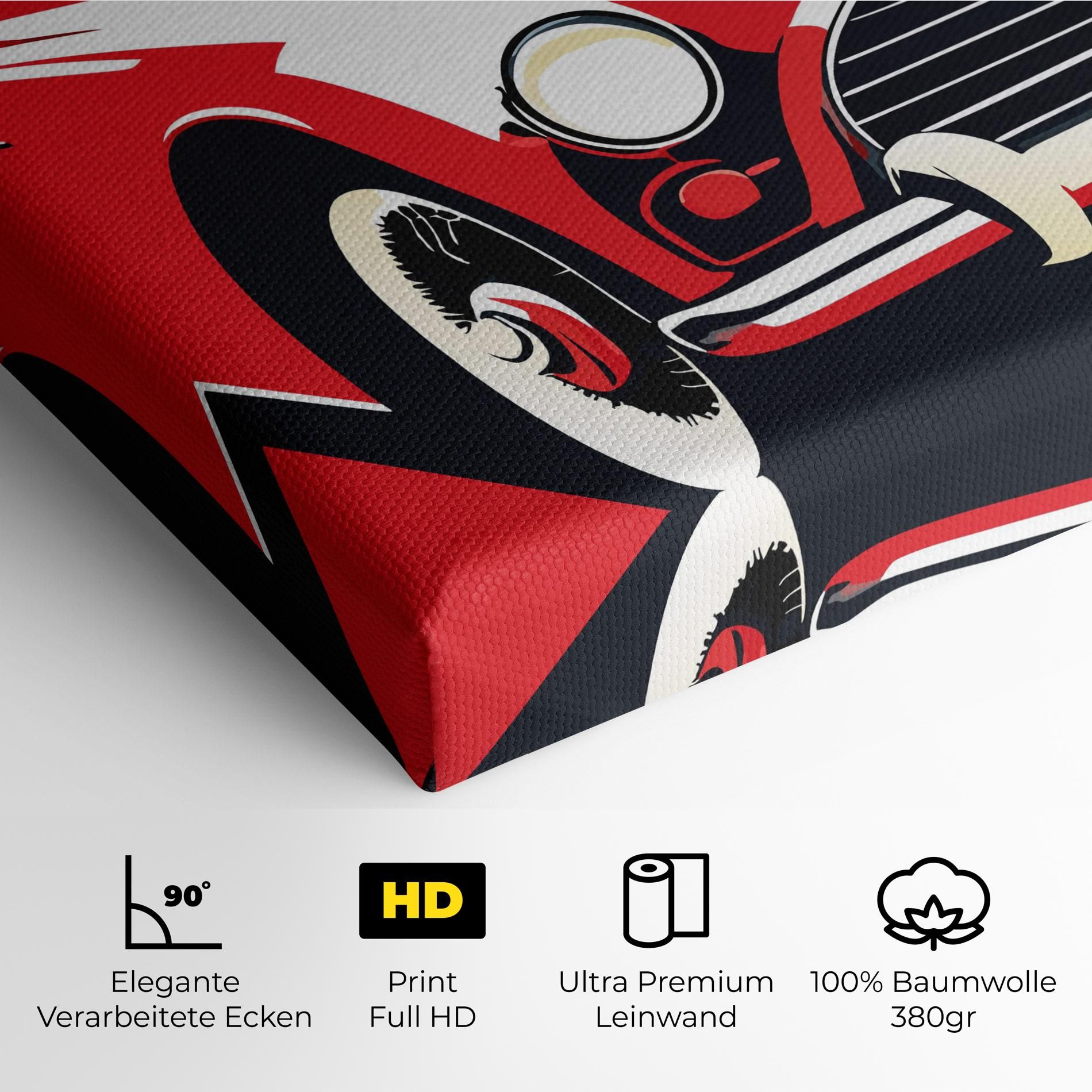 Red Vintage Car mockup 4