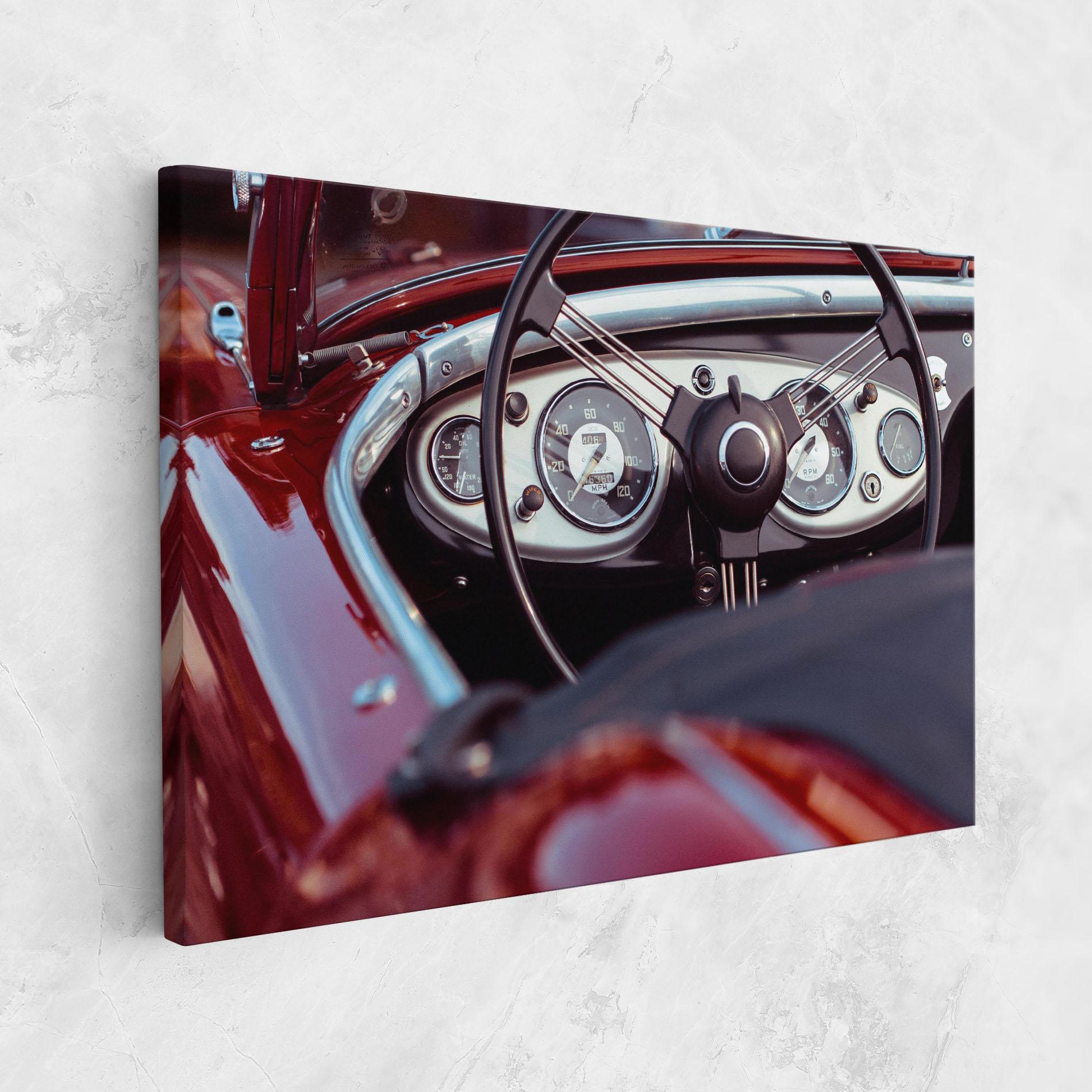 Leinwandbild Classic Red Car mockup 1