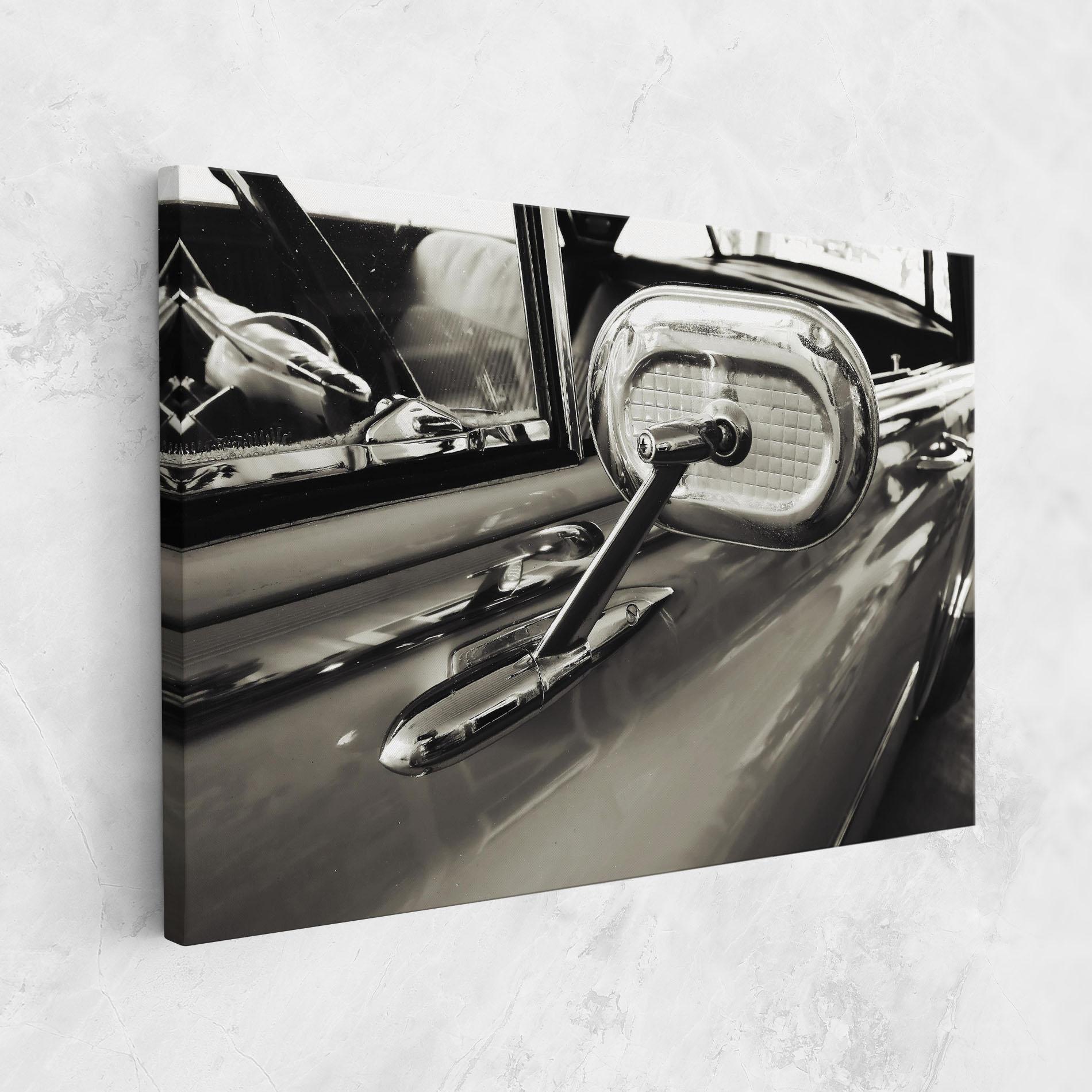 Leinwandbild Close Up Grey Car mockup 1