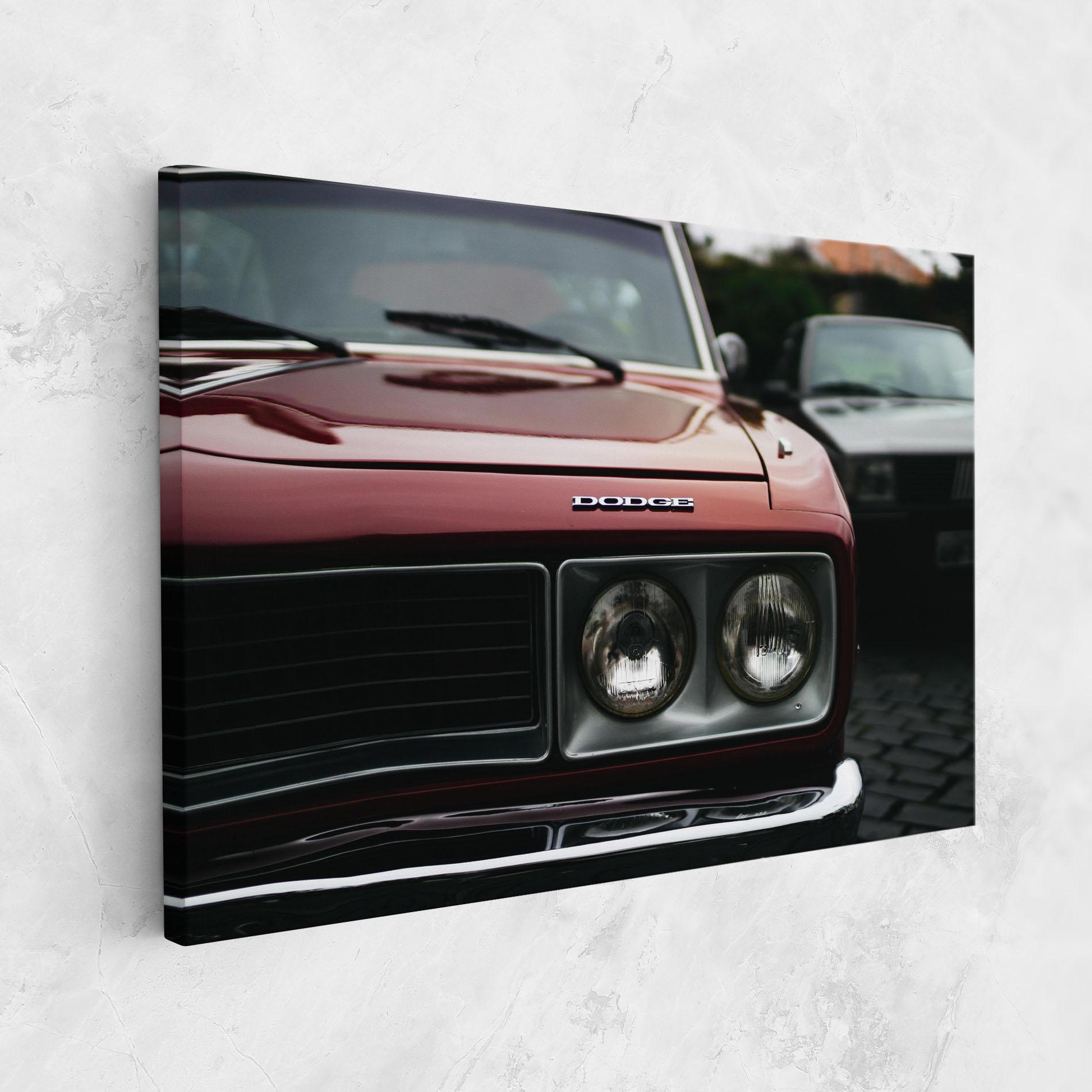 Leinwandbild Dark Vintage Red mockup 1