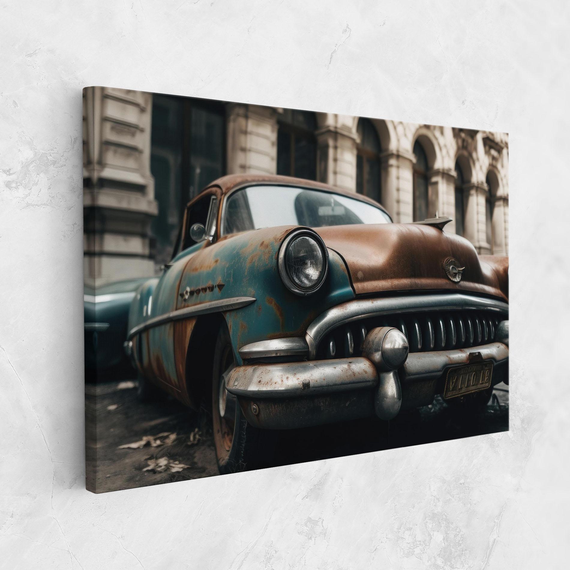 Leinwandbild Old Brown Car mockup 1