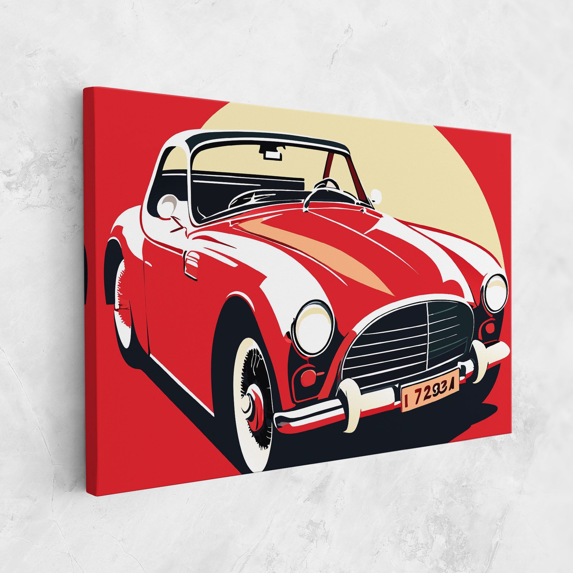 Red Vintage Car mockup 1