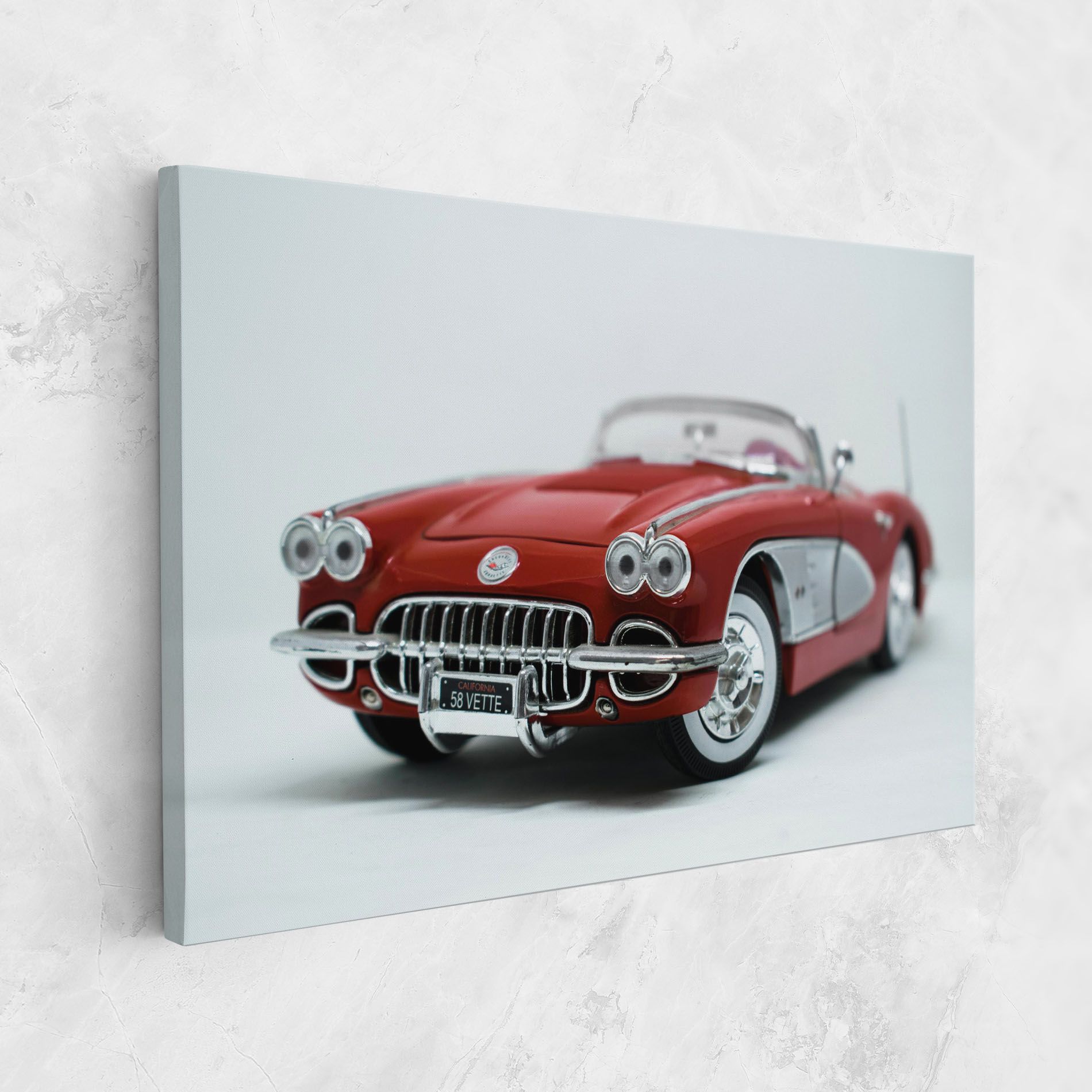 Vintage Red Car mockup 1