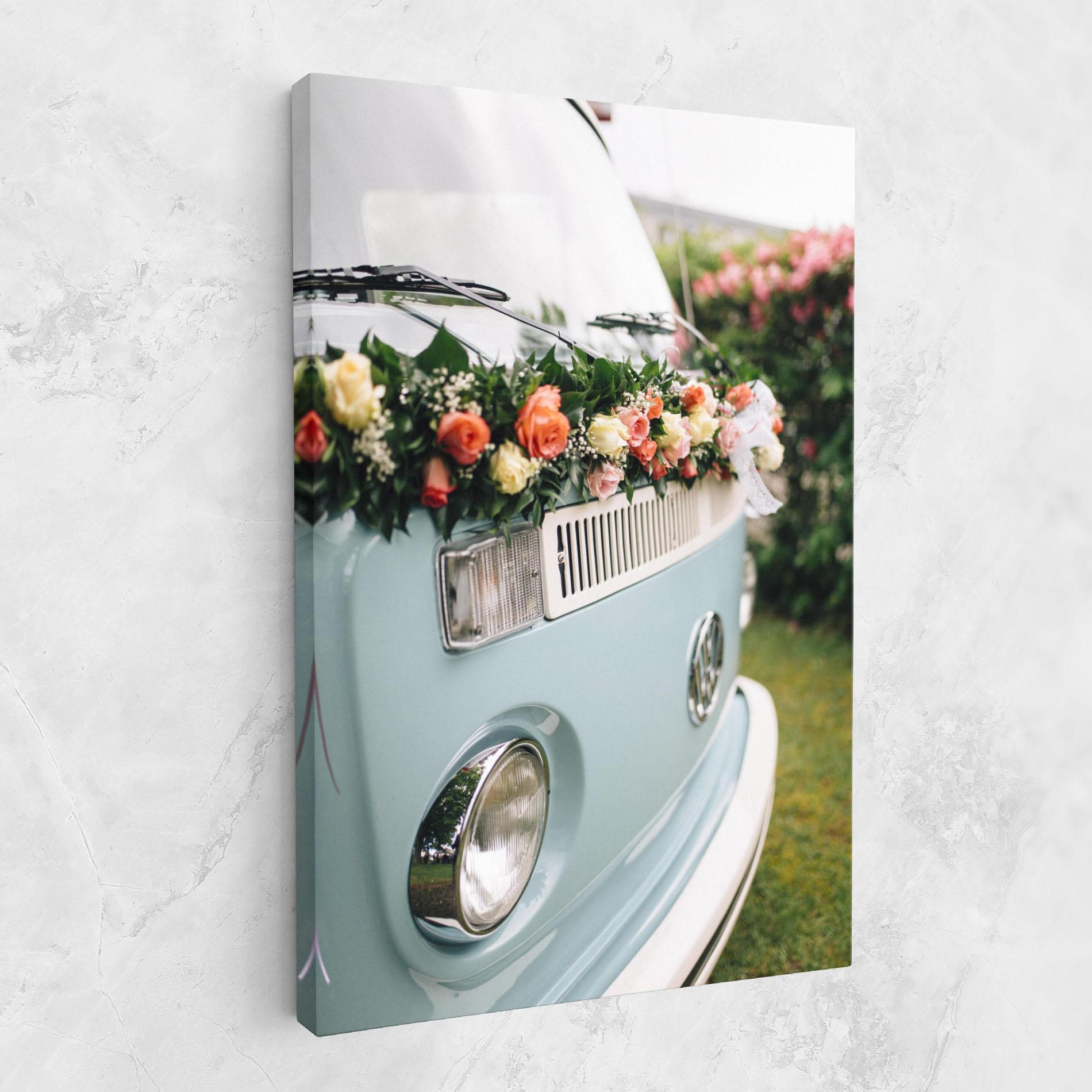 Leinwandbild Vintage Rose Van mockup 1