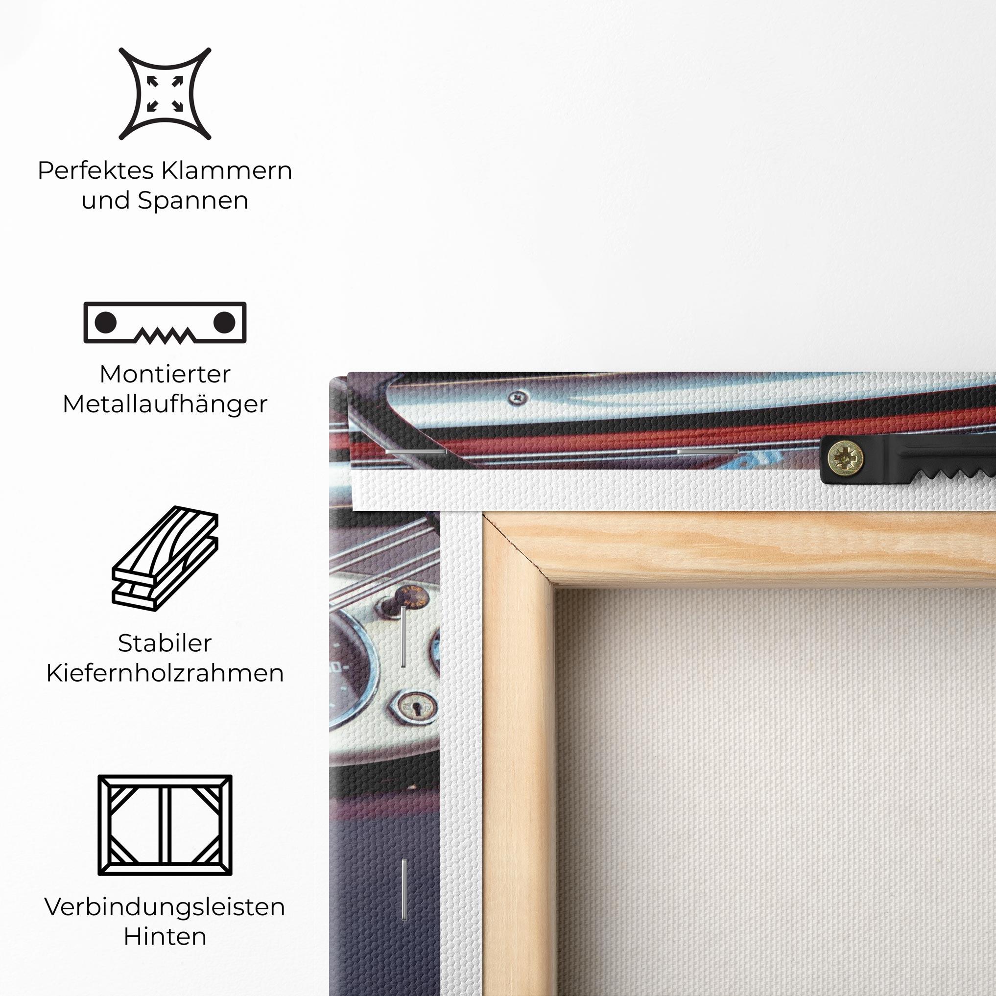 Leinwandbild Classic Red Car mockup 5