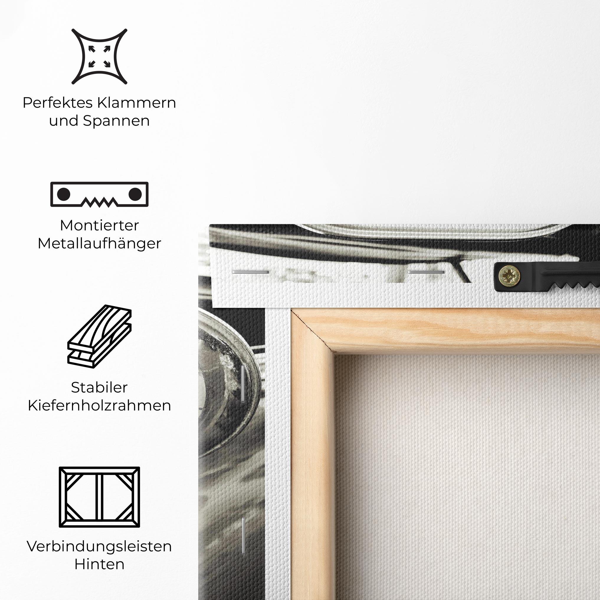 Leinwandbild Close Up Grey Car mockup 5