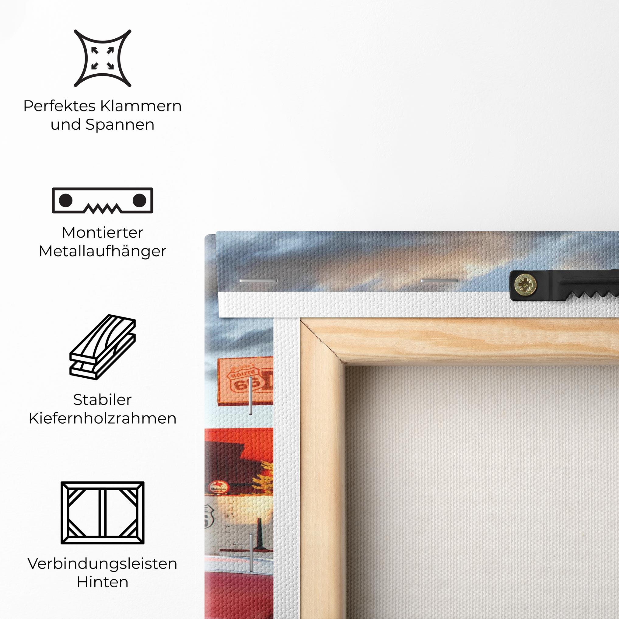 Leinwandbild Cloud Old Car mockup 5