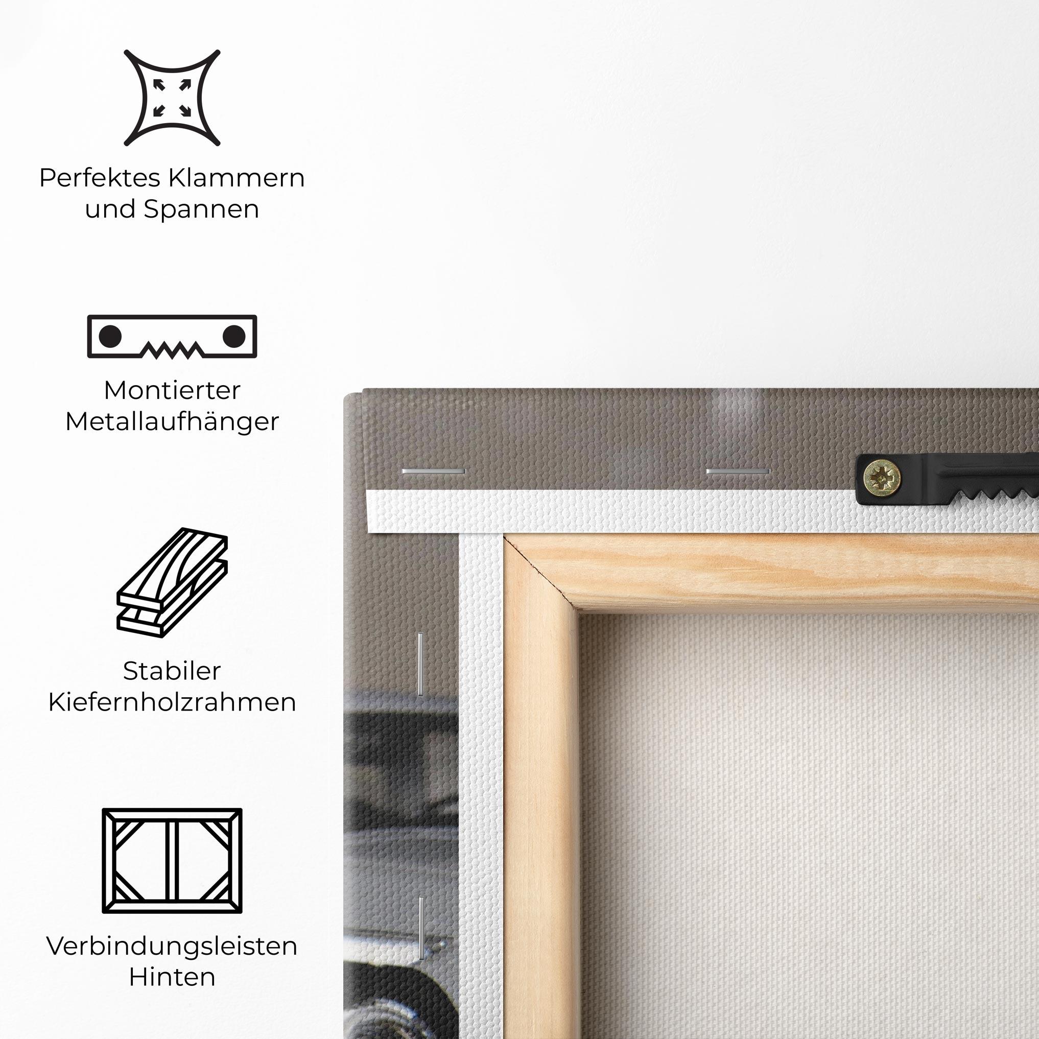 Leinwandbild Cream Grey Car mockup 5